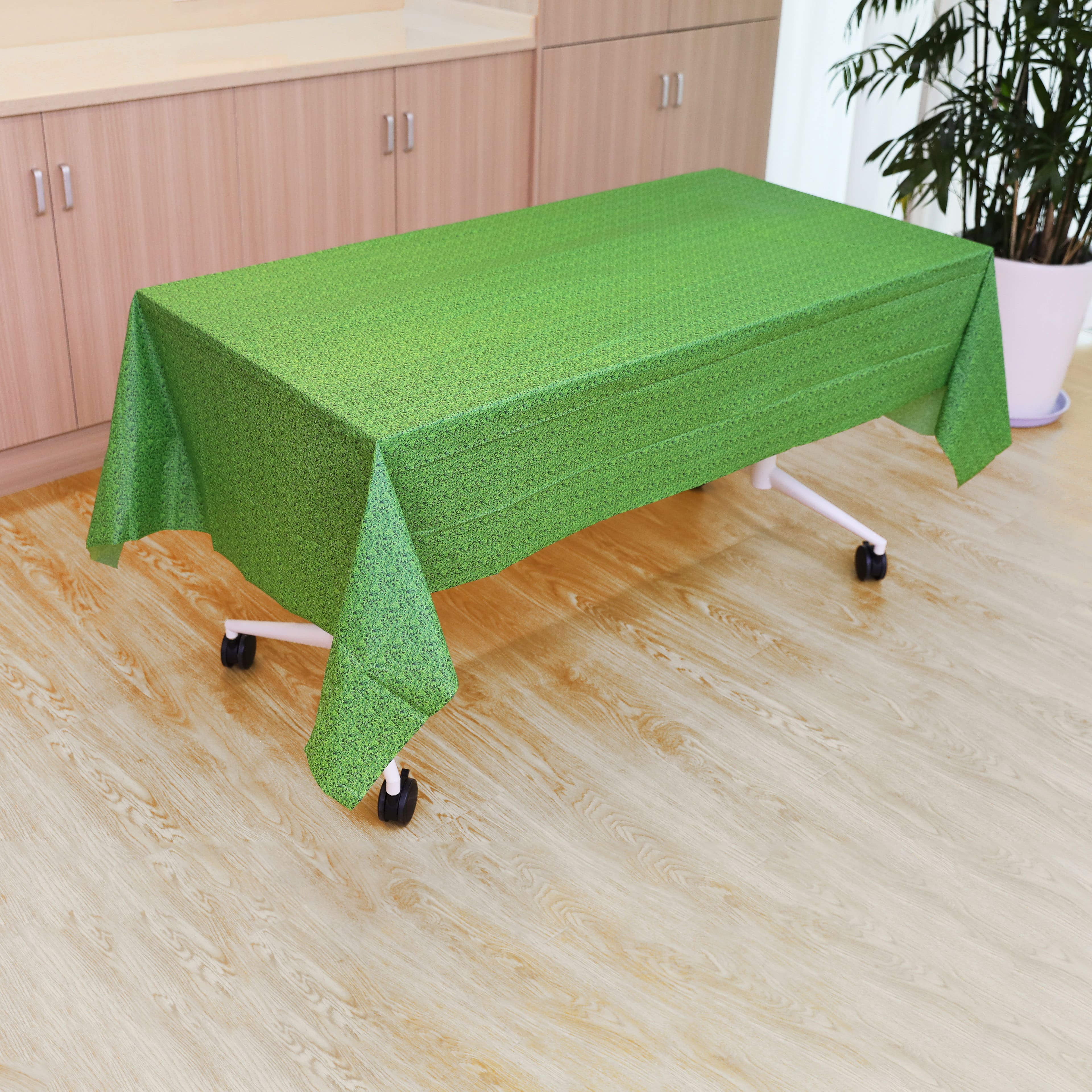 54&#x22; x 108&#x22; Sports Grass Plastic Table Cover by Celebrate It&#x2122;