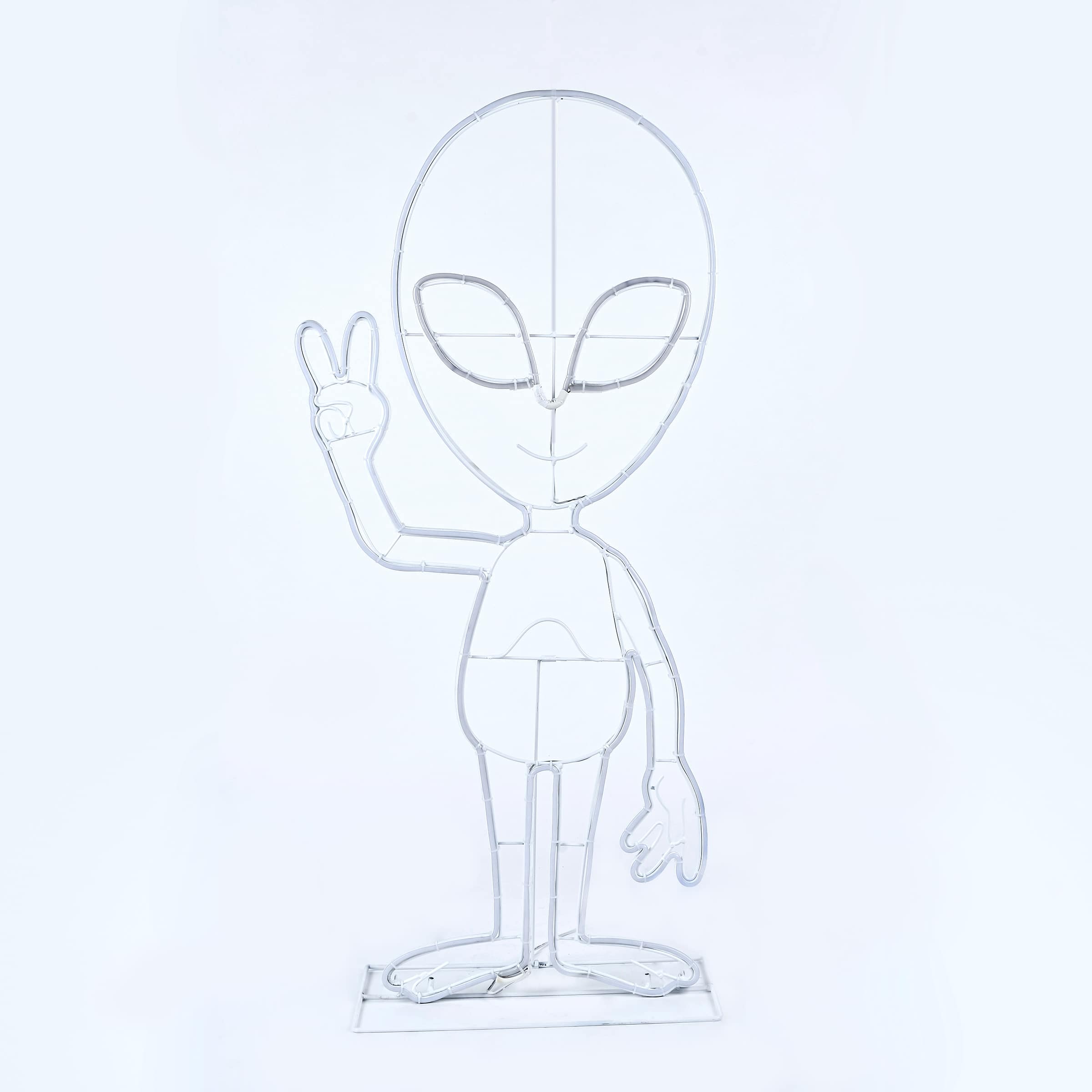 40" Halloween Neon Style Alien Decoration