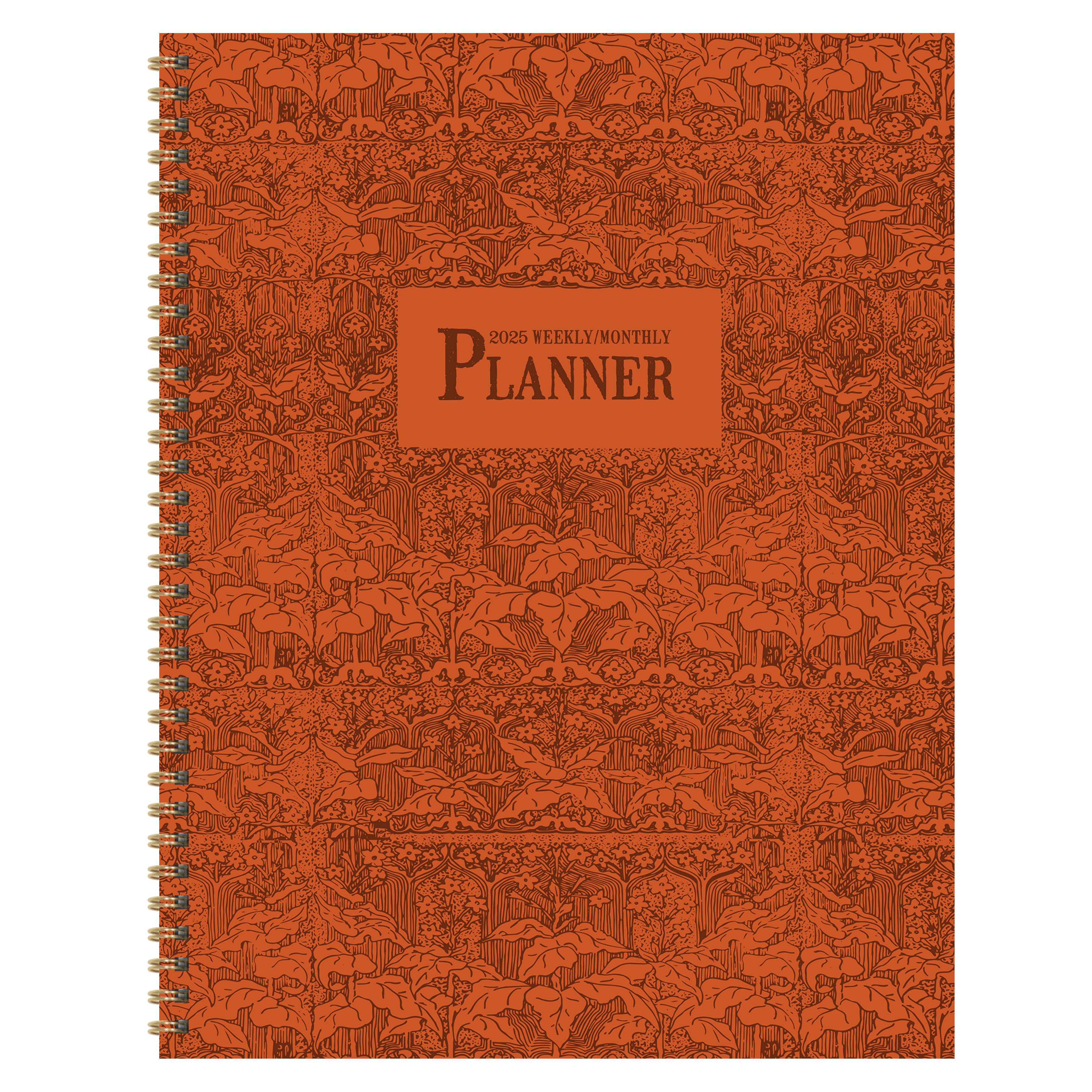 TF Publishing 2025 Large Baroque Marigold Weekly Monthly Spiral Planner