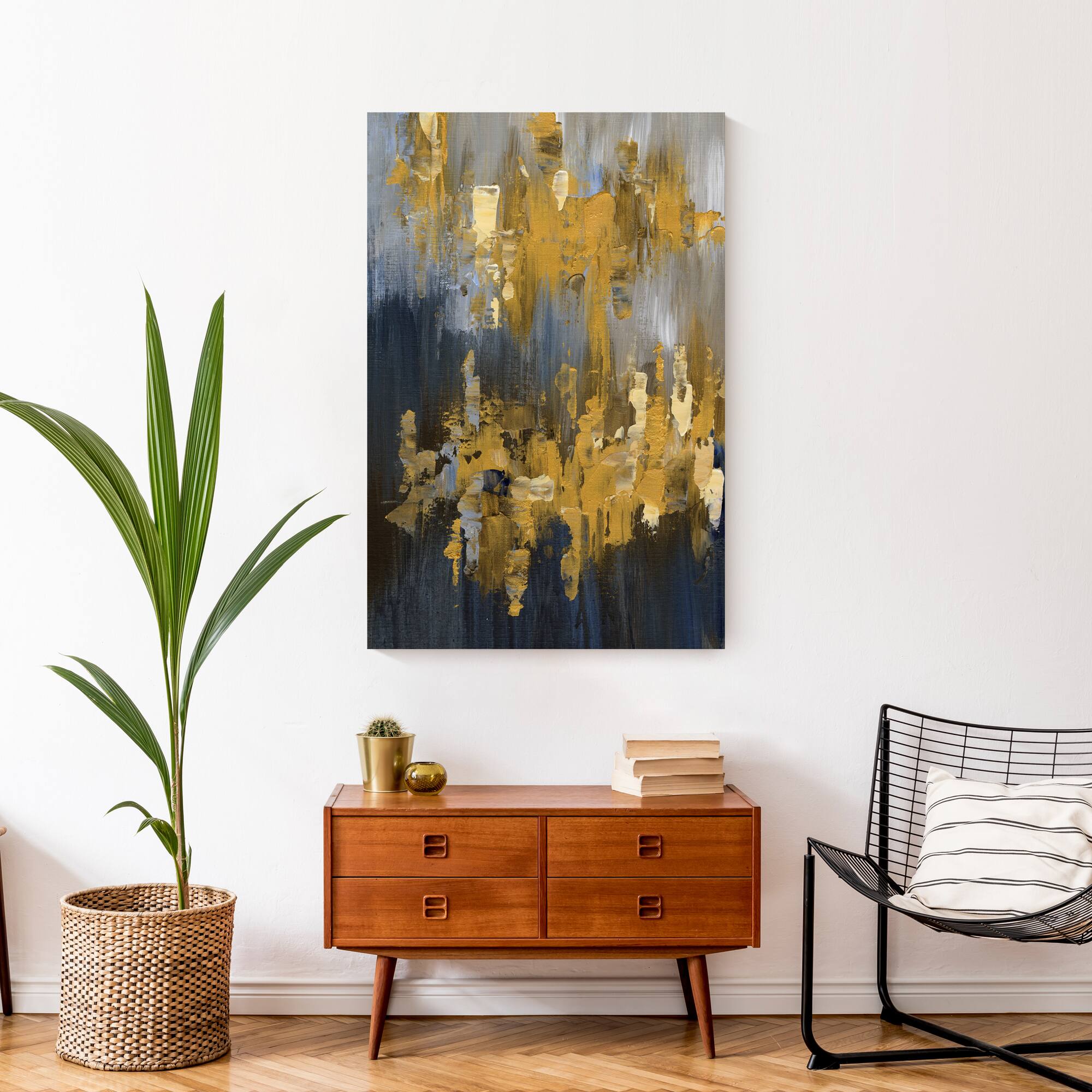 Gold And Glam Abstract 24" x 36" Canvas Wall Art