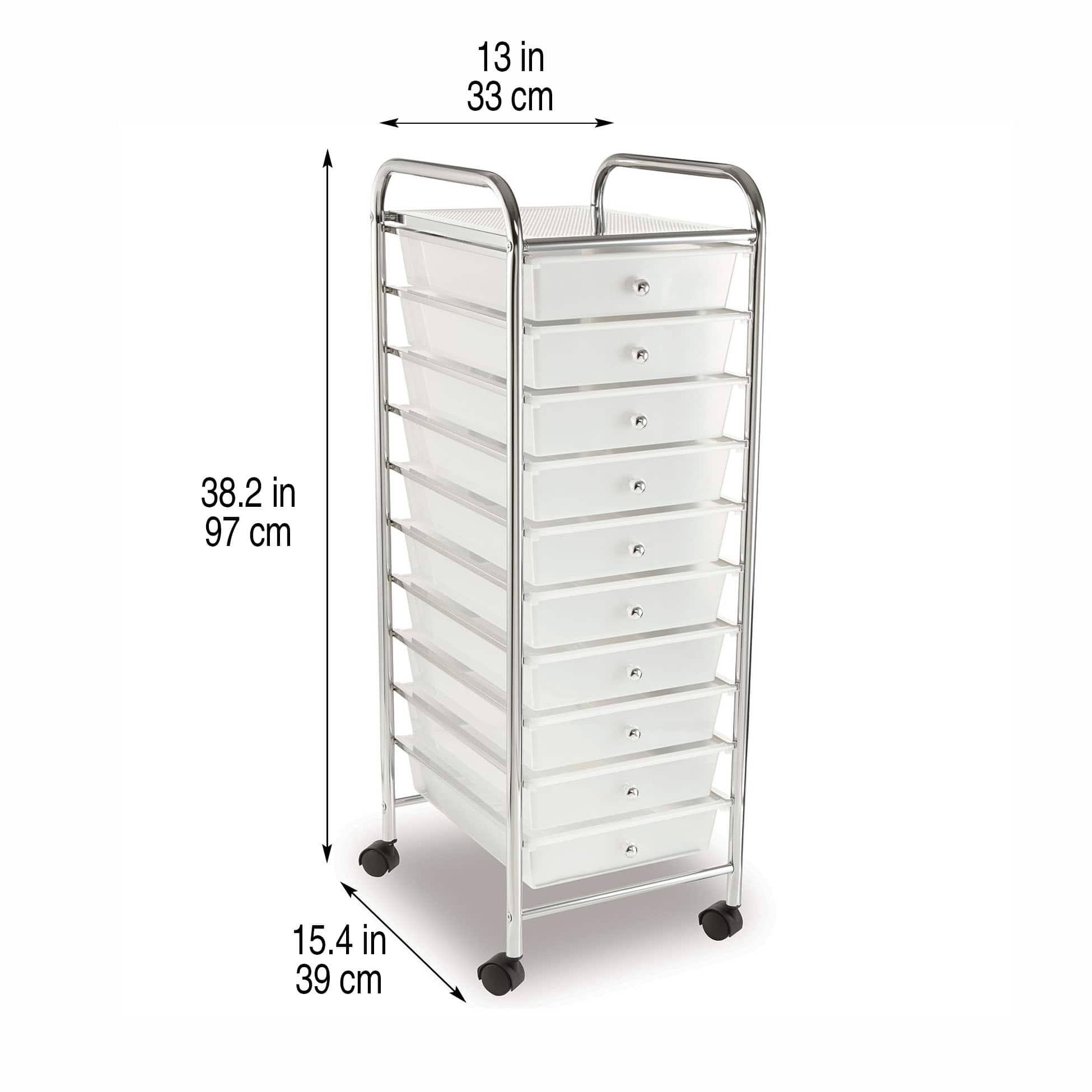  SILKYDRY Rolling Storage Cart with 10 Drawers