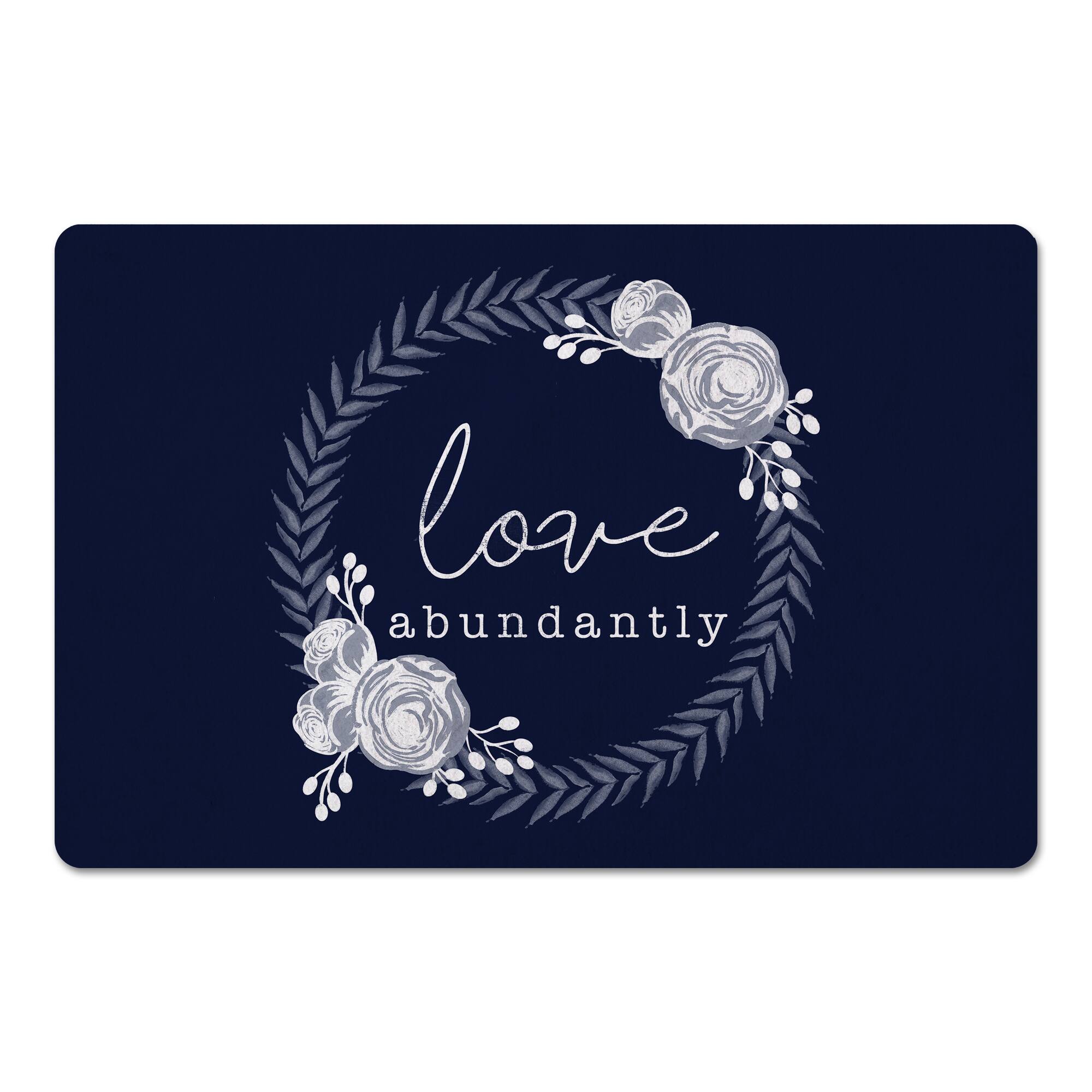 Love Abundtantly Wreath 18" x 27" Floor Mat