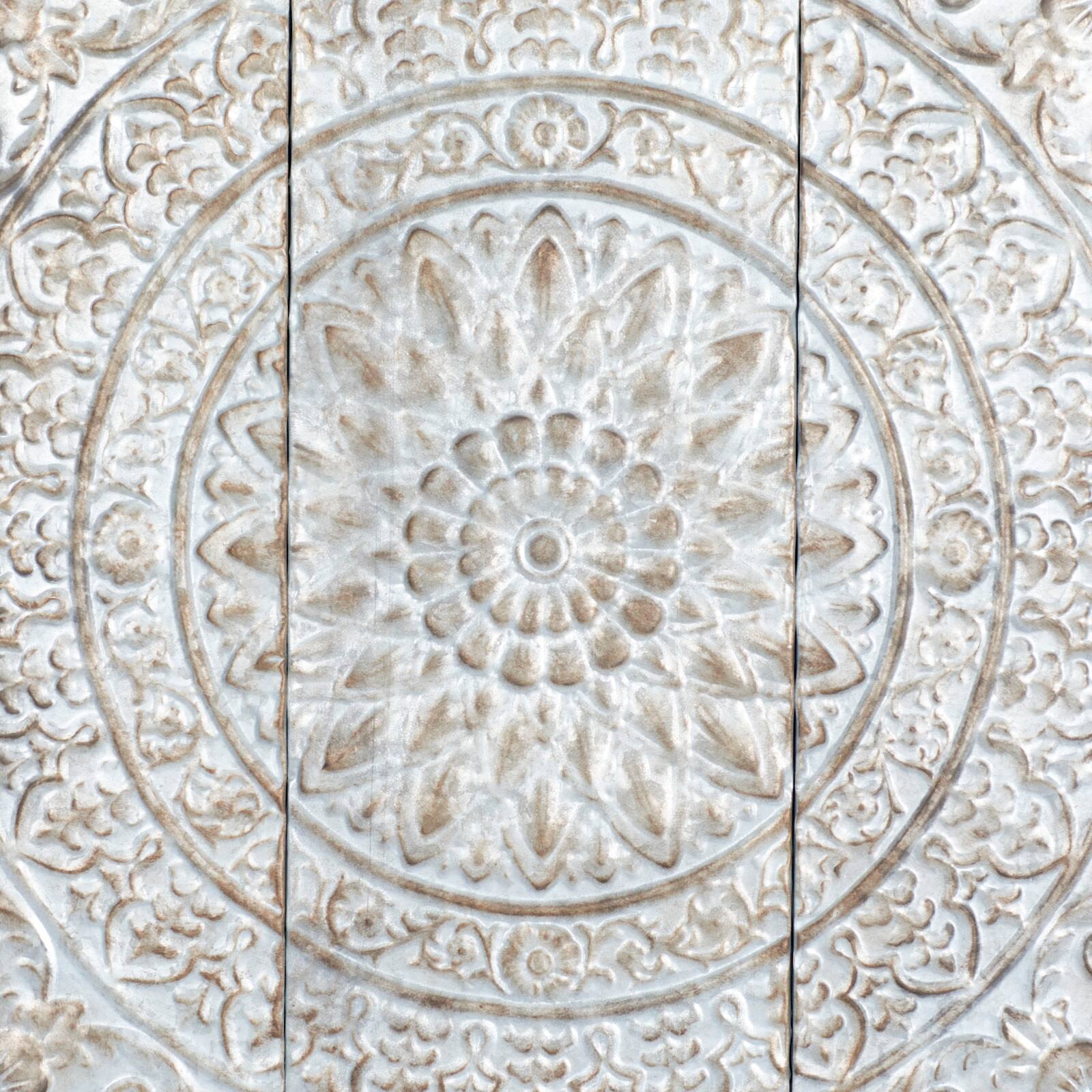 36&#x22; Gray Metal Rustic Floral Wall D&#xE9;cor