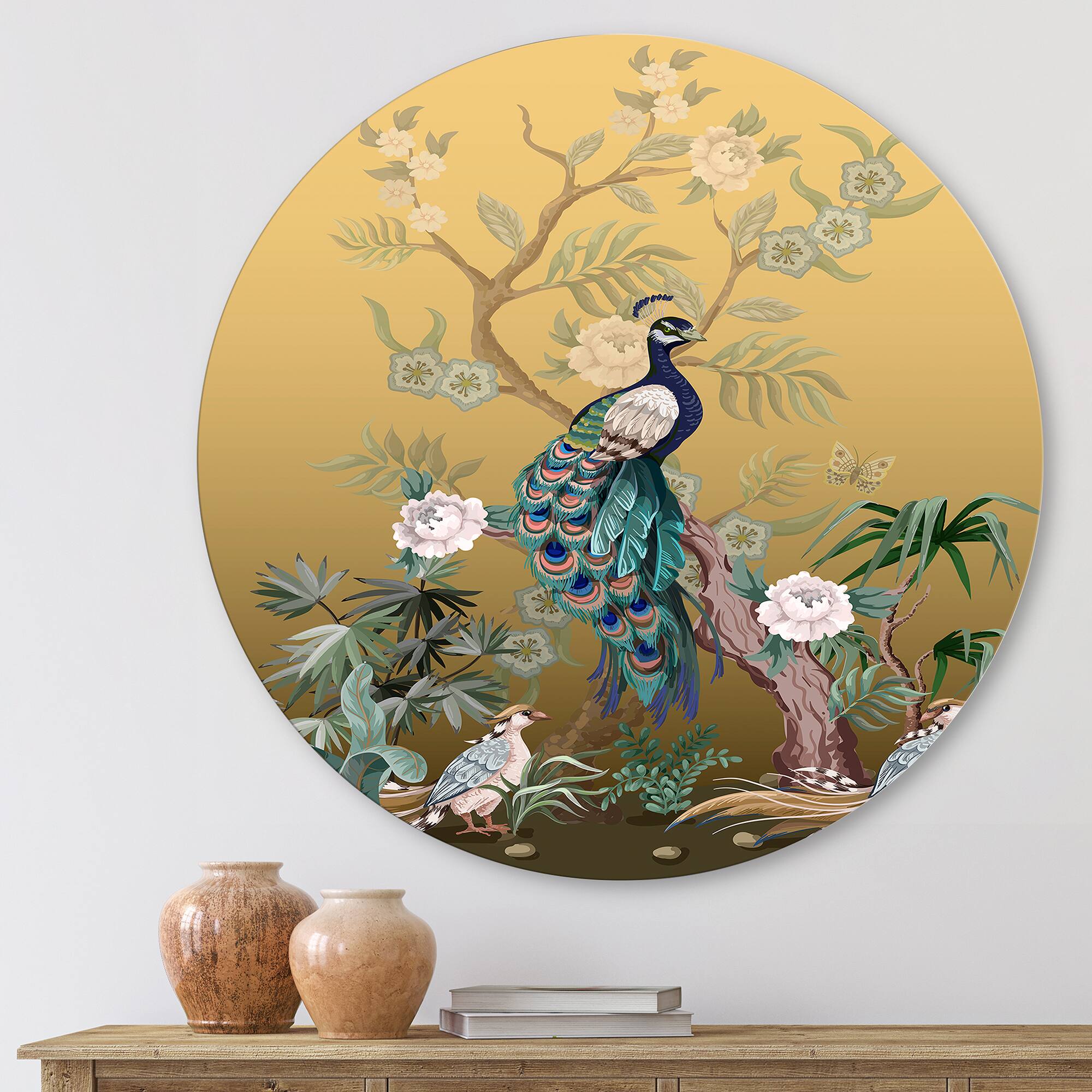 Designart - Chinoiserie With Birds and Peonies VI