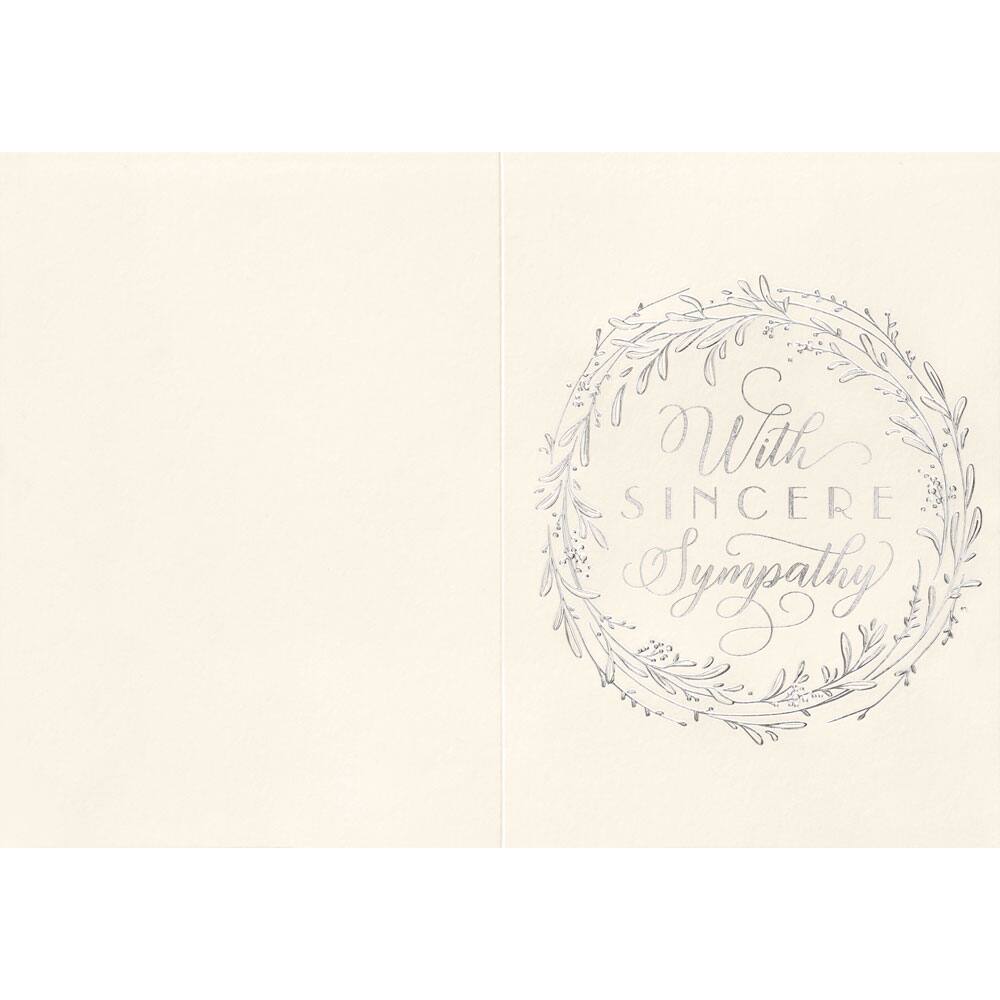 JAM Paper Sympathy Wreath Blank Cards & Envelopes Set, 25ct.