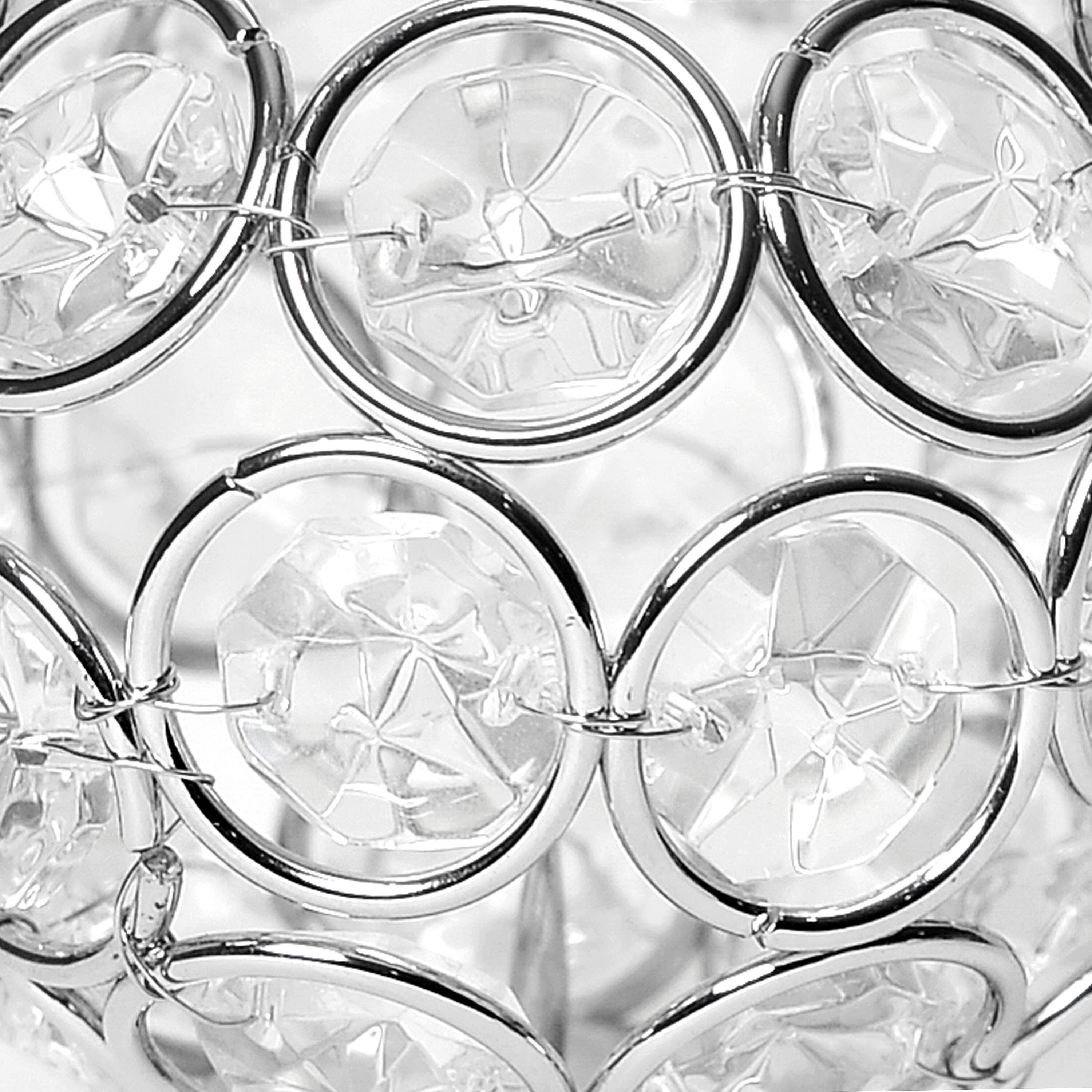 Elegant Designs&#x2122; Chrome Crystal Circular Bowl Candle Holder