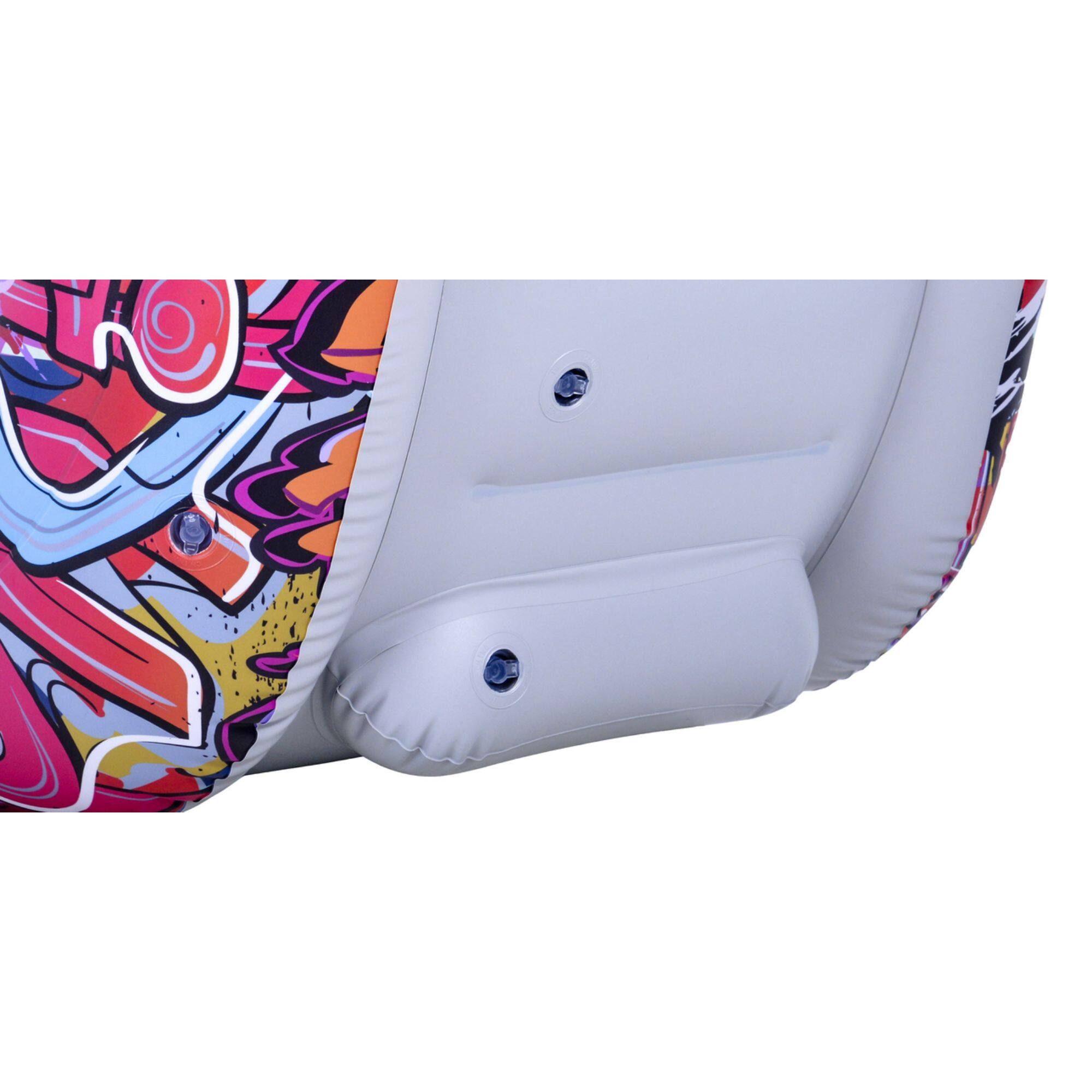 37" Graffiti Design Flocked Inflatable Lounge Chair