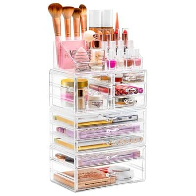 Sorbus Clear Makeup Organizer Case Set | Michaels