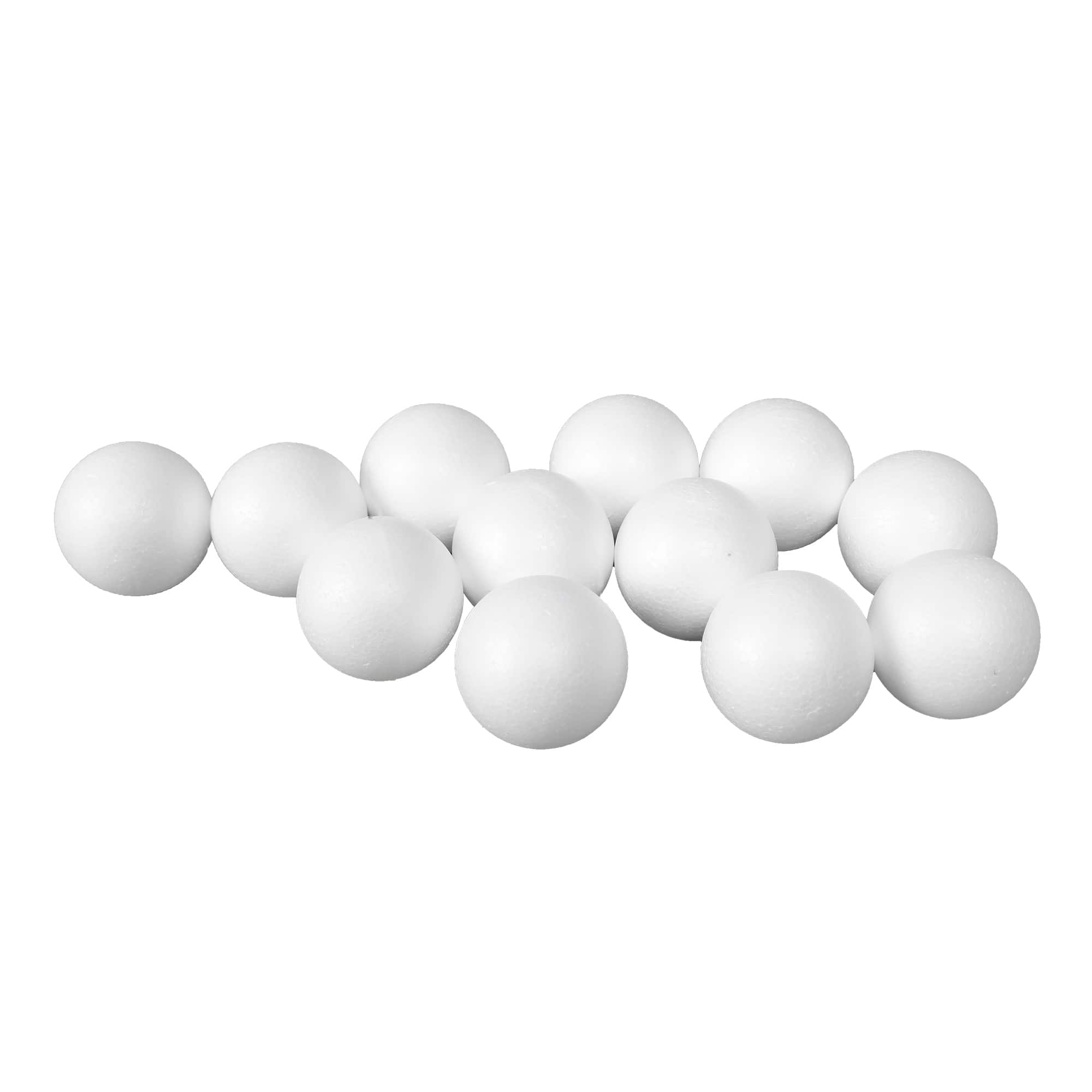 Small styrofoam balls isolated on white background Stock Photo