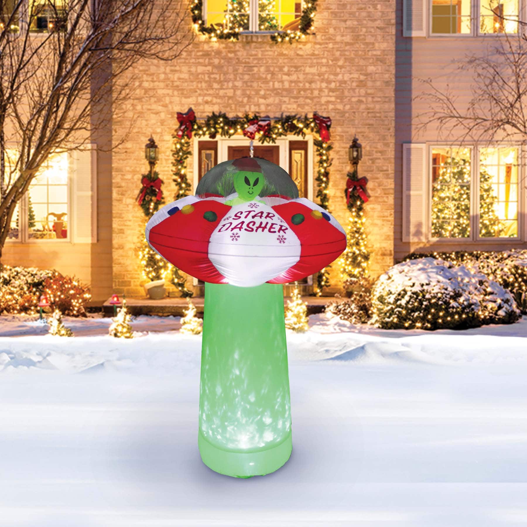 7ft. Inflatable Star Dasher UFO with Tractor Beam