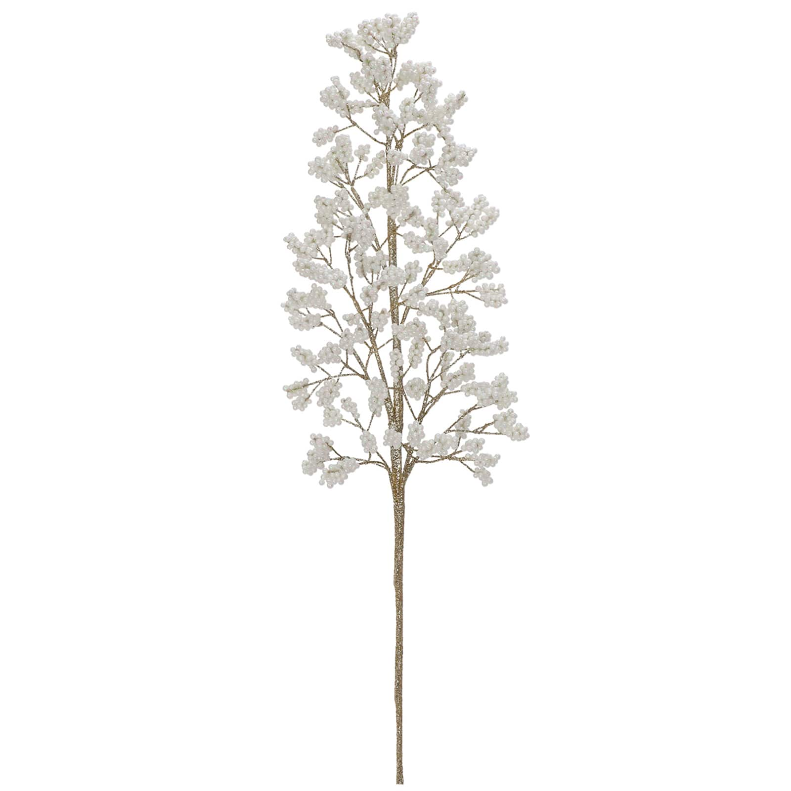 26&#x22; White Glitter Berry Cluster Stem by Ashland&#xAE;