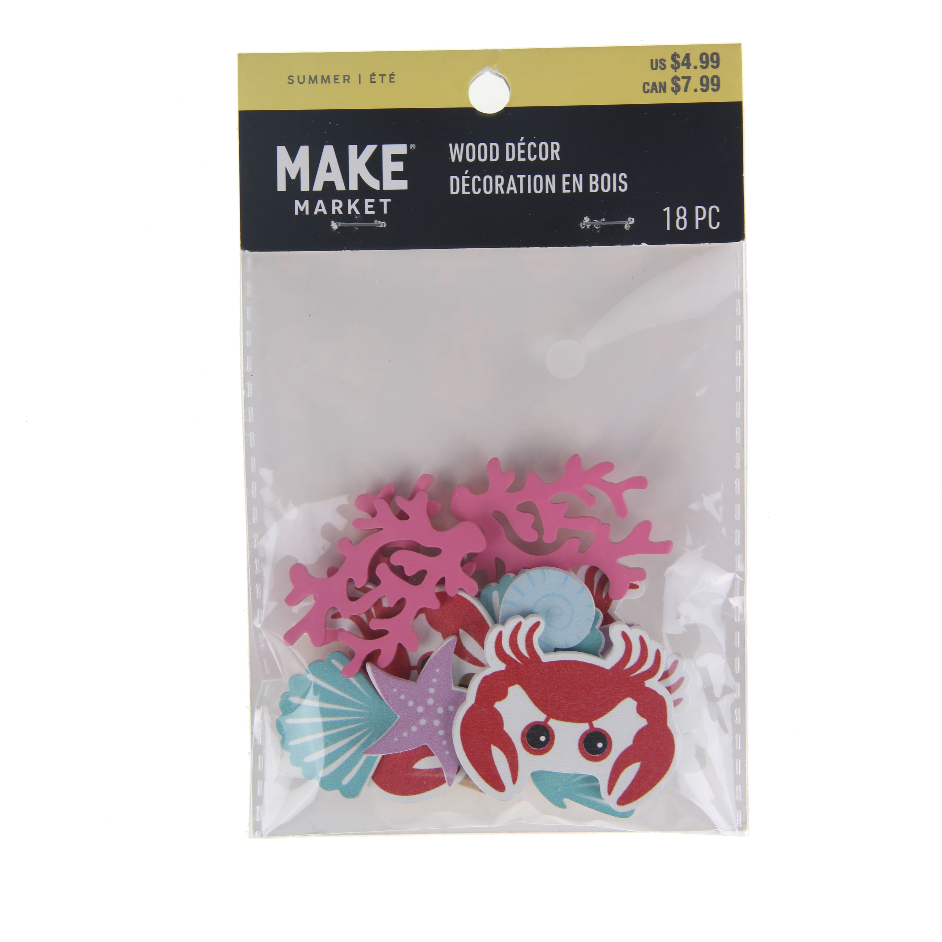 Crab Finished Wood D&#xE9;cor Shapes by Make Market&#xAE;