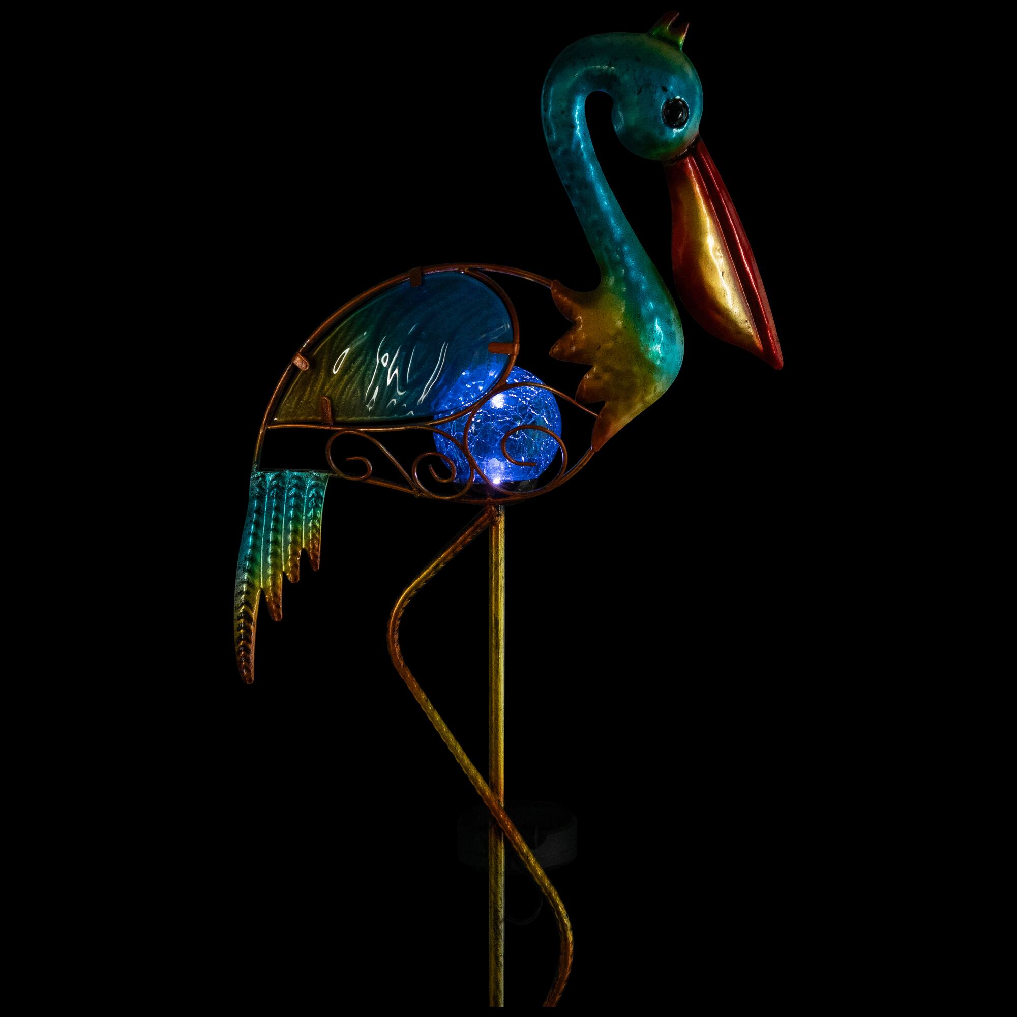 3ft. Solar Lighted Pelican Outdoor Garden Stake
