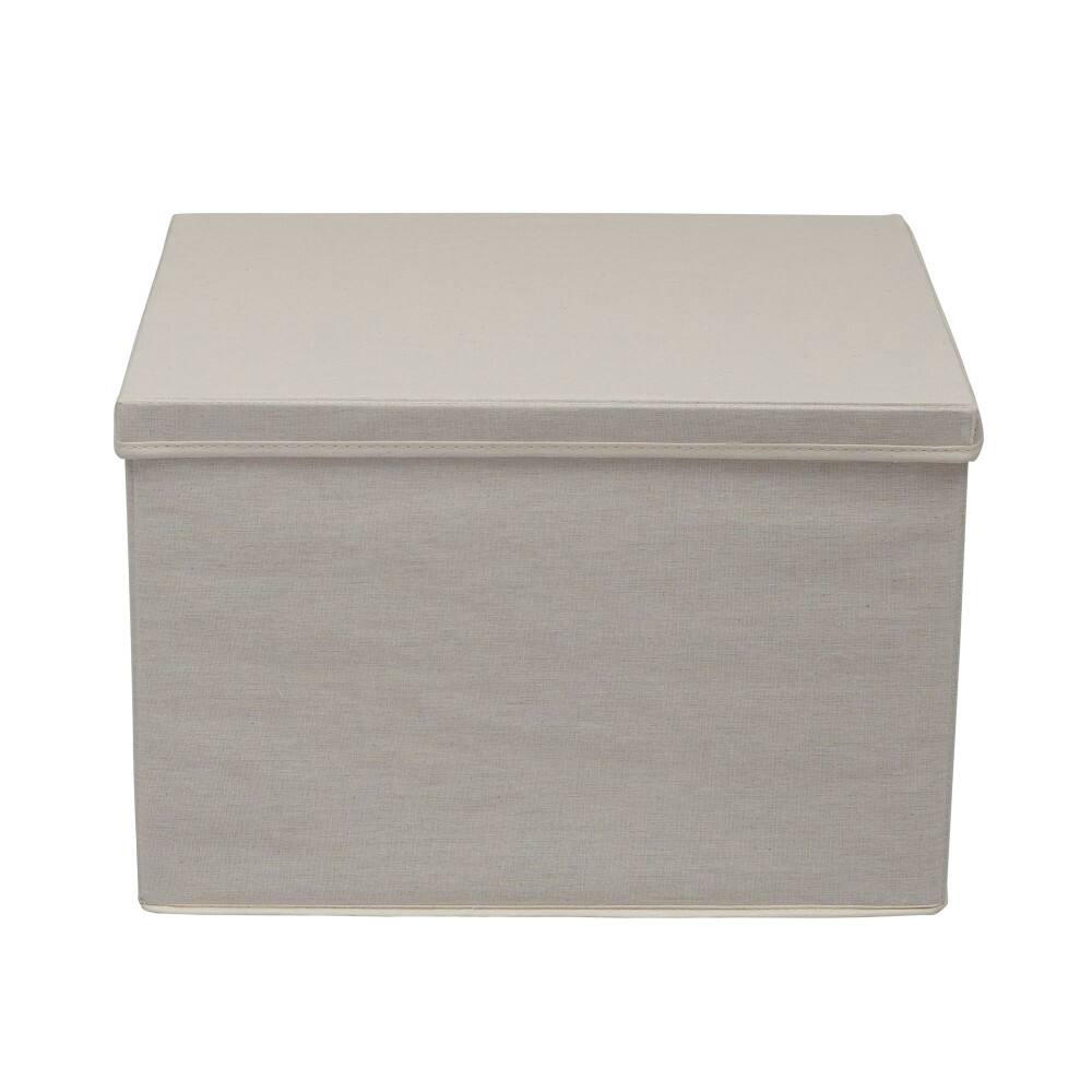 Household Essentials Canvas Storage Box with Lid