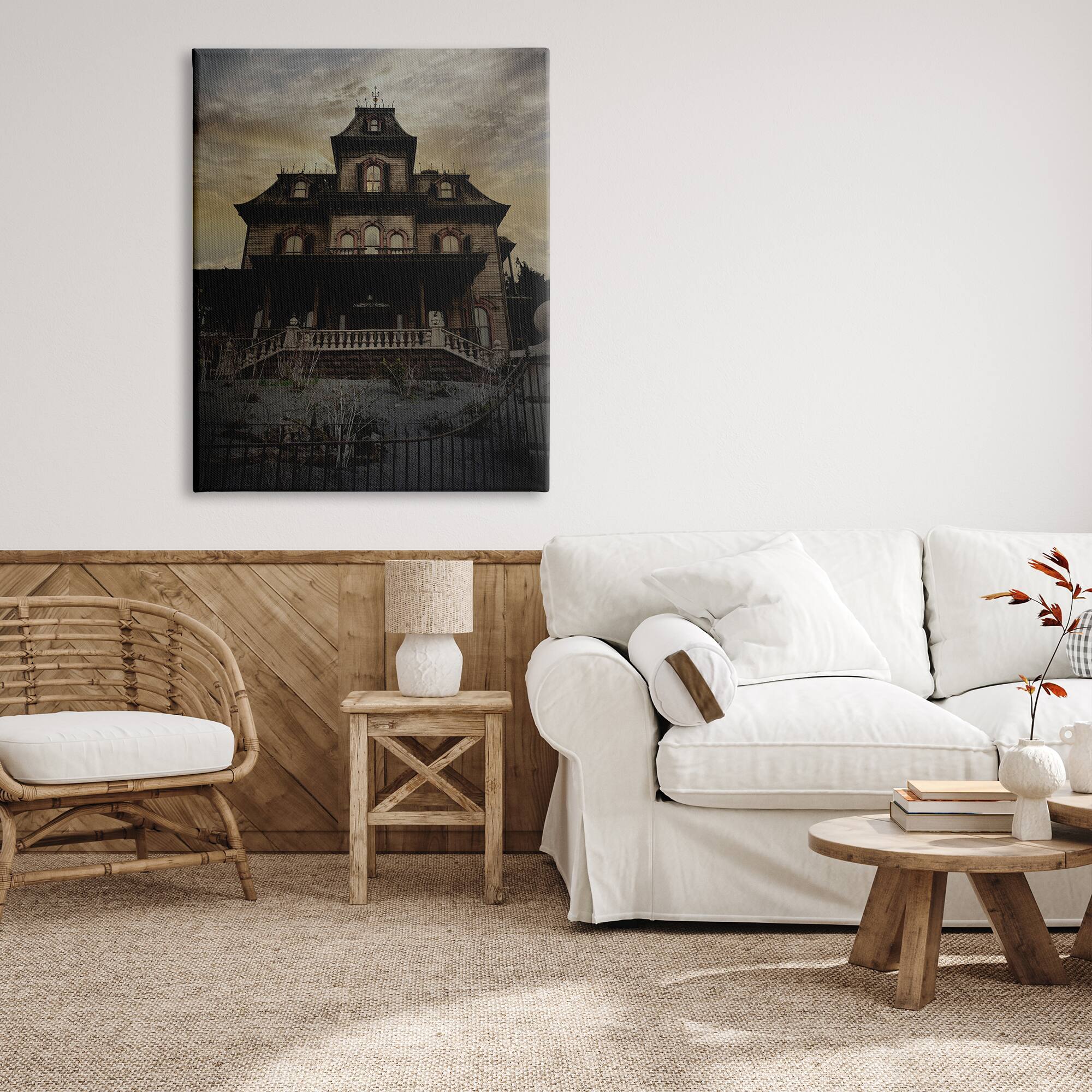 Stupell Industries Haunted House Landscape Canvas Wall Art