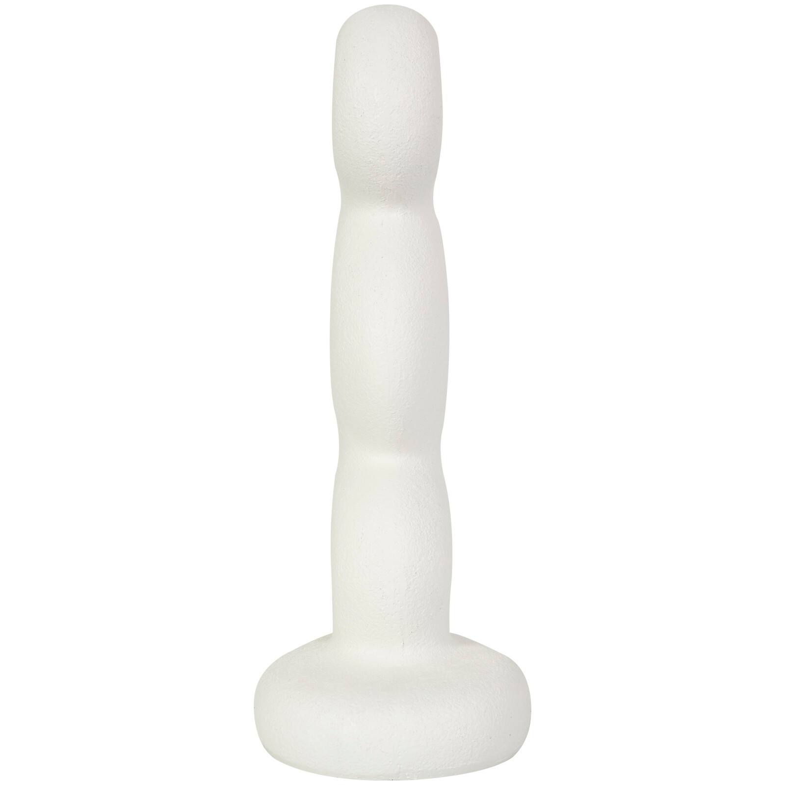 14" White Abstract Stacked Circle Ring Sculpture