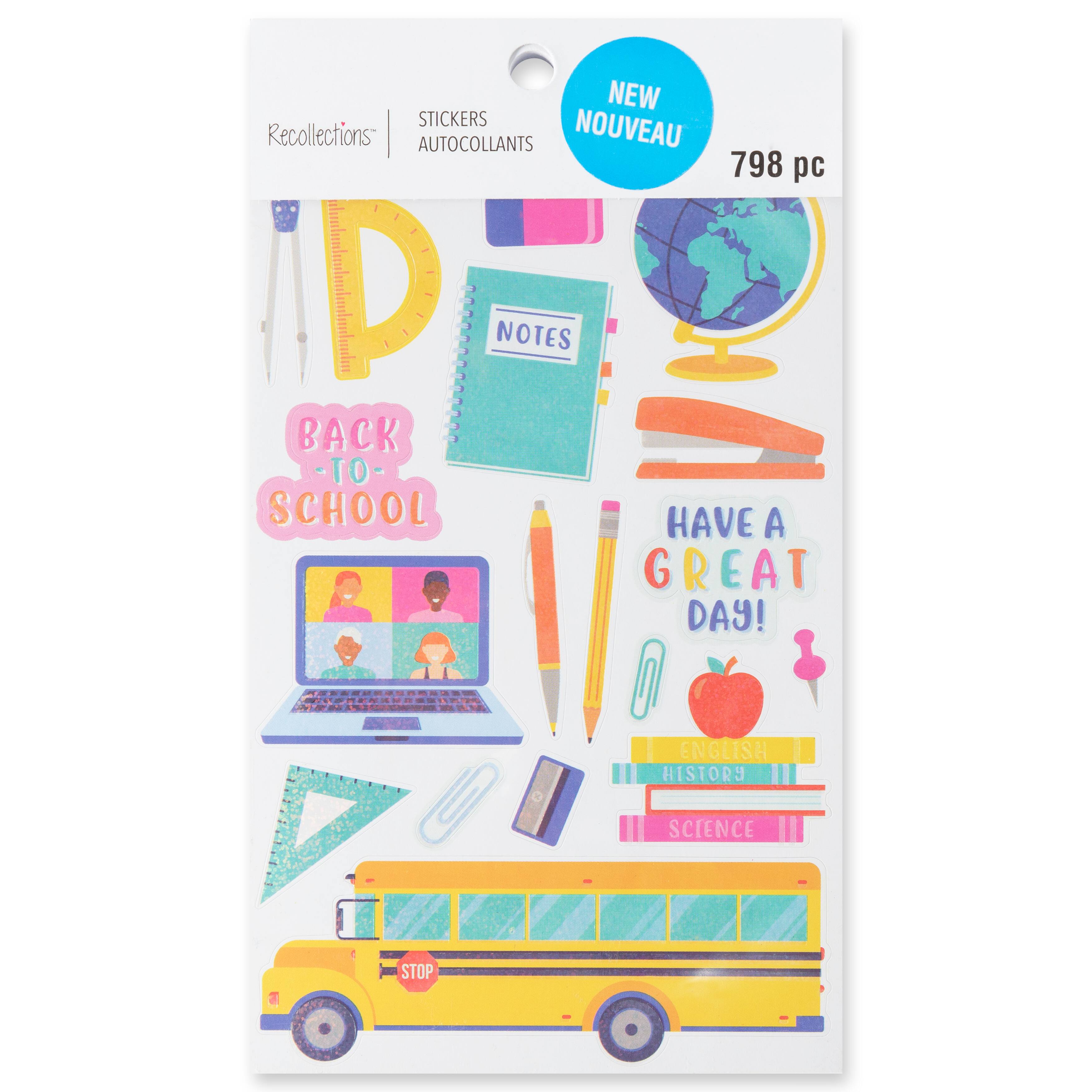 12 Pack: School Stickers by Recollections&#x2122;