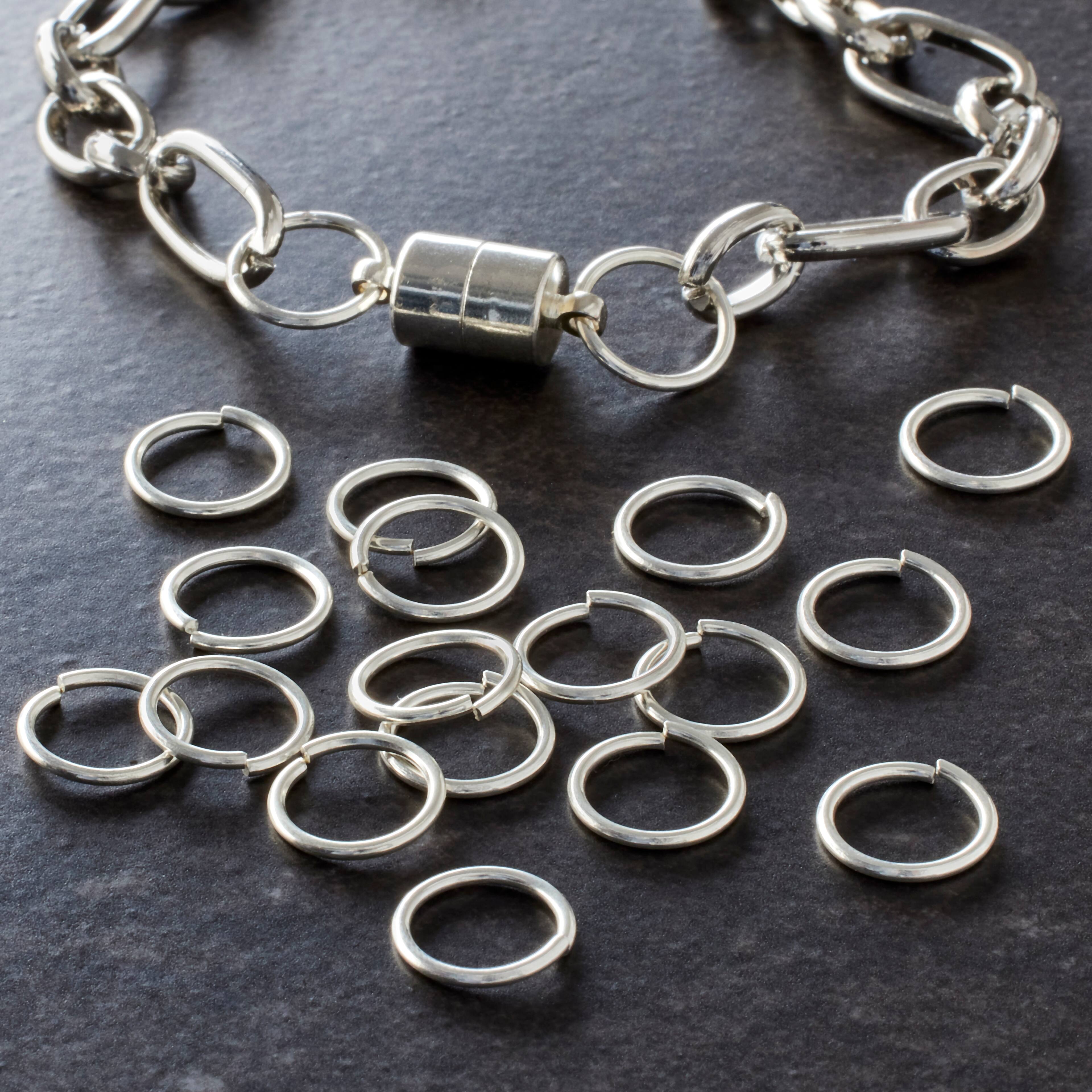 12 Pack: Silver Jump Rings, 10mm by Bead Landing™