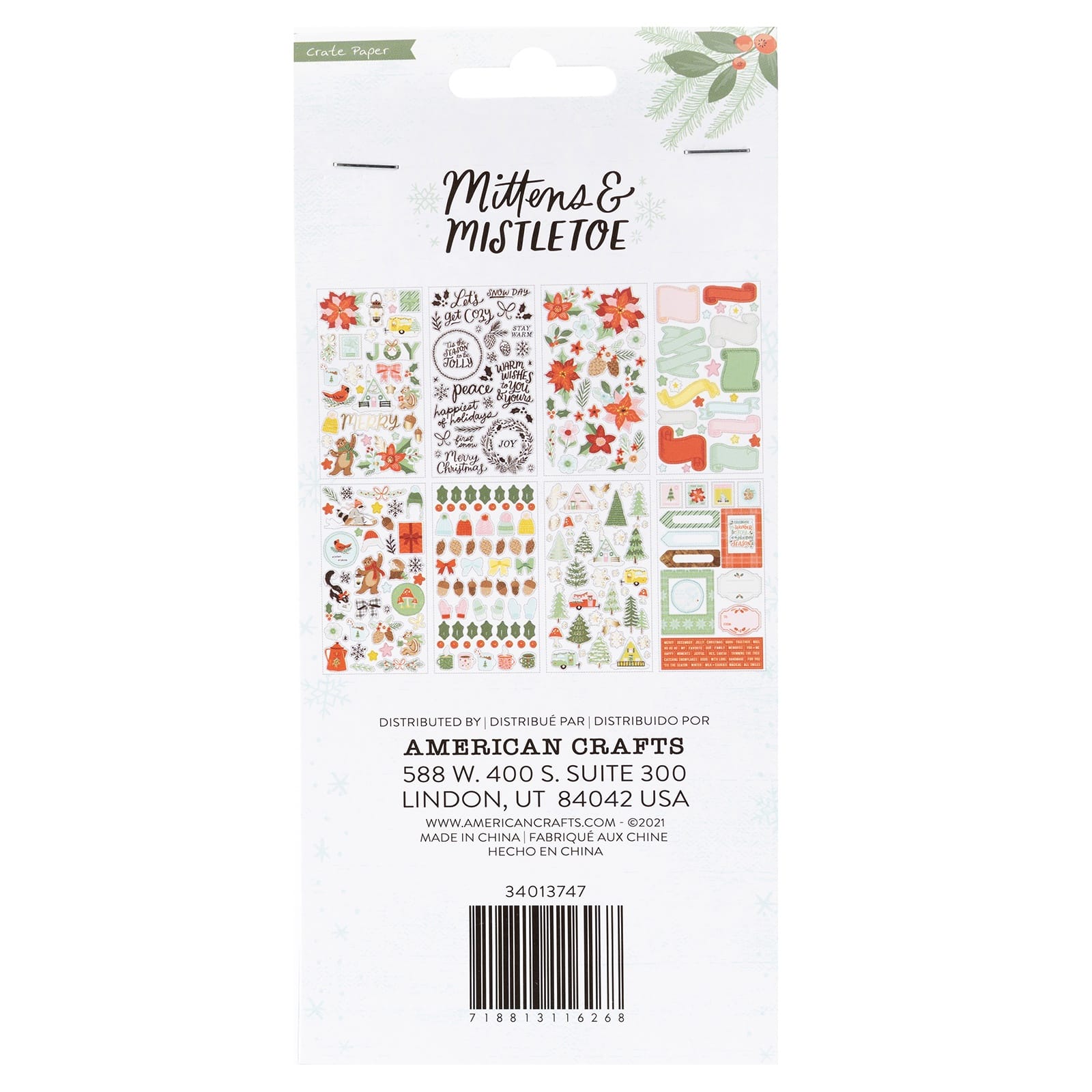 Crate Paper Mittens &#x26; Mistletoe Sticker Book