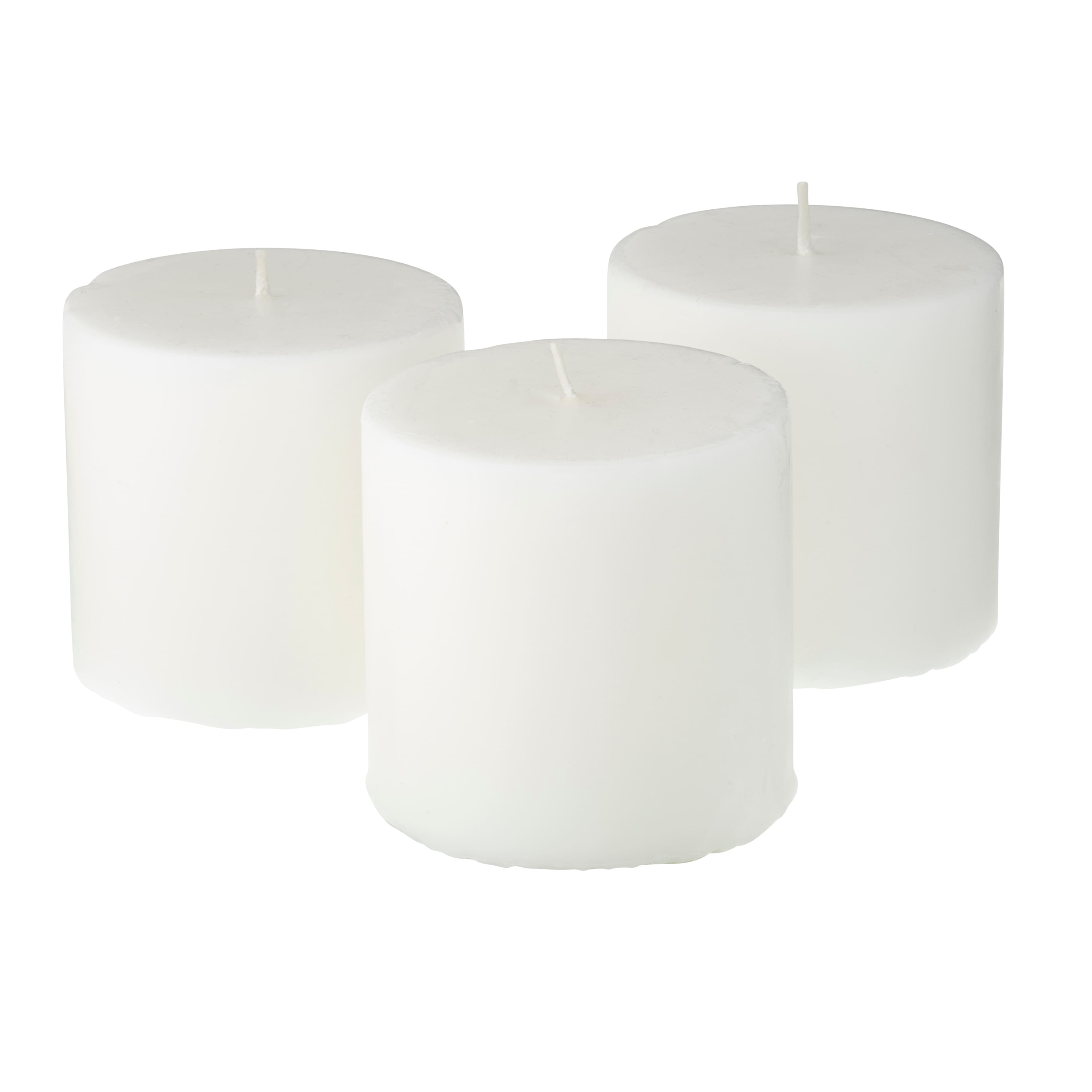 12 Packs: 3 ct. (36 total) Basic Elements™ White Pillar Candles by Ashland®
