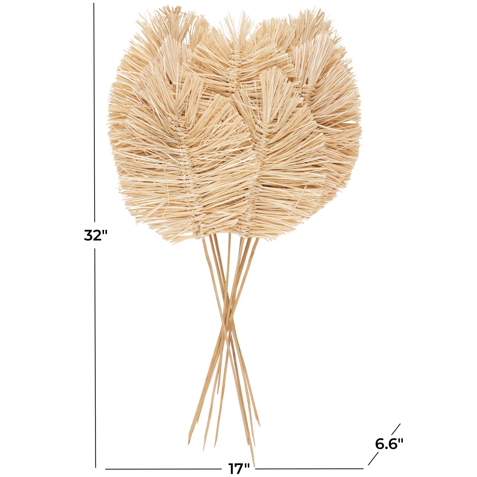 32" Light Brown Dried Grass Spear-Shaped Foliage with Sharp Stems