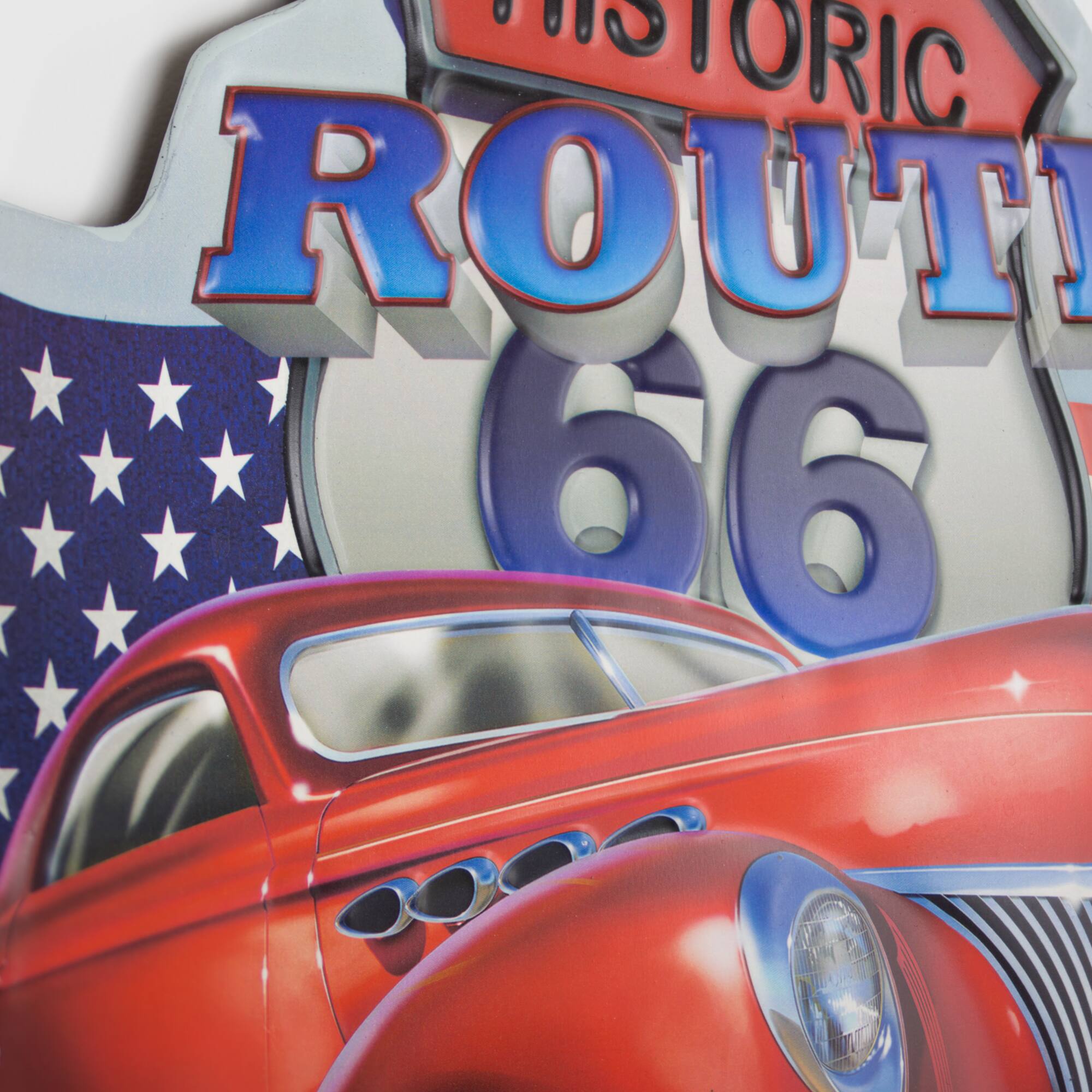 Historic Route 66 America's Highway Embossed Metal Sign