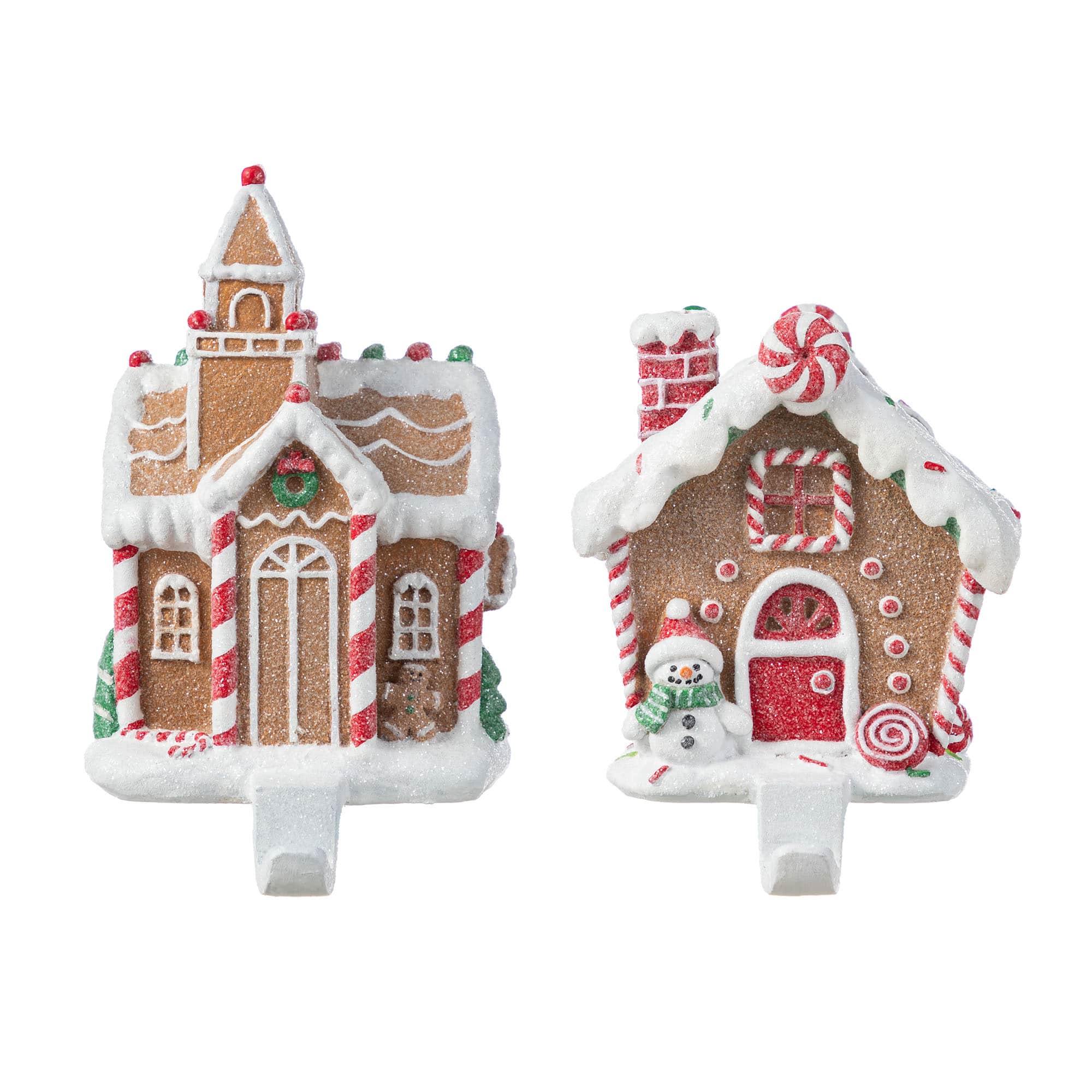 Glitzhome® Gingerbread House Stocking Holder Set