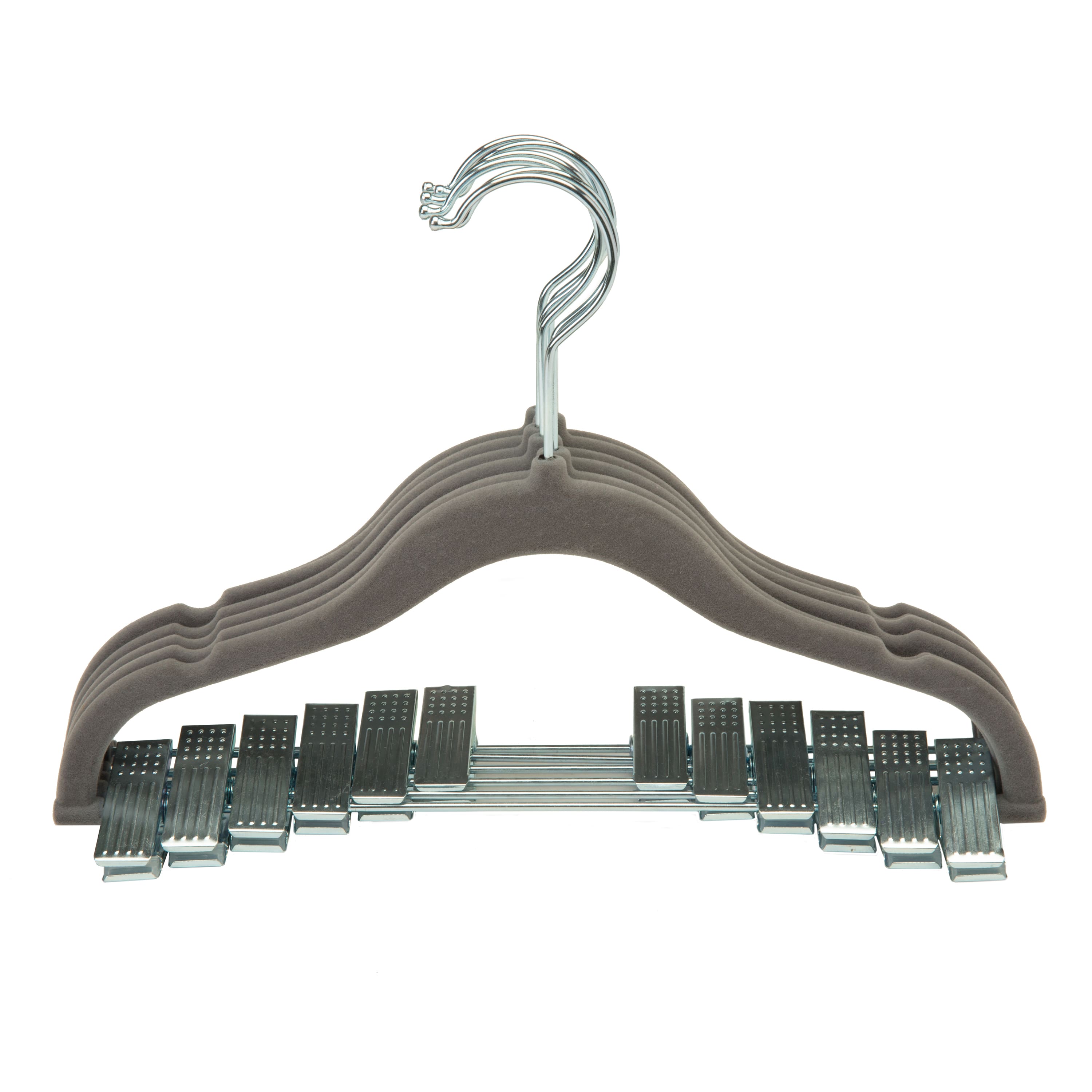Simplify Children's Gray Velvet Hangers, 6ct.
