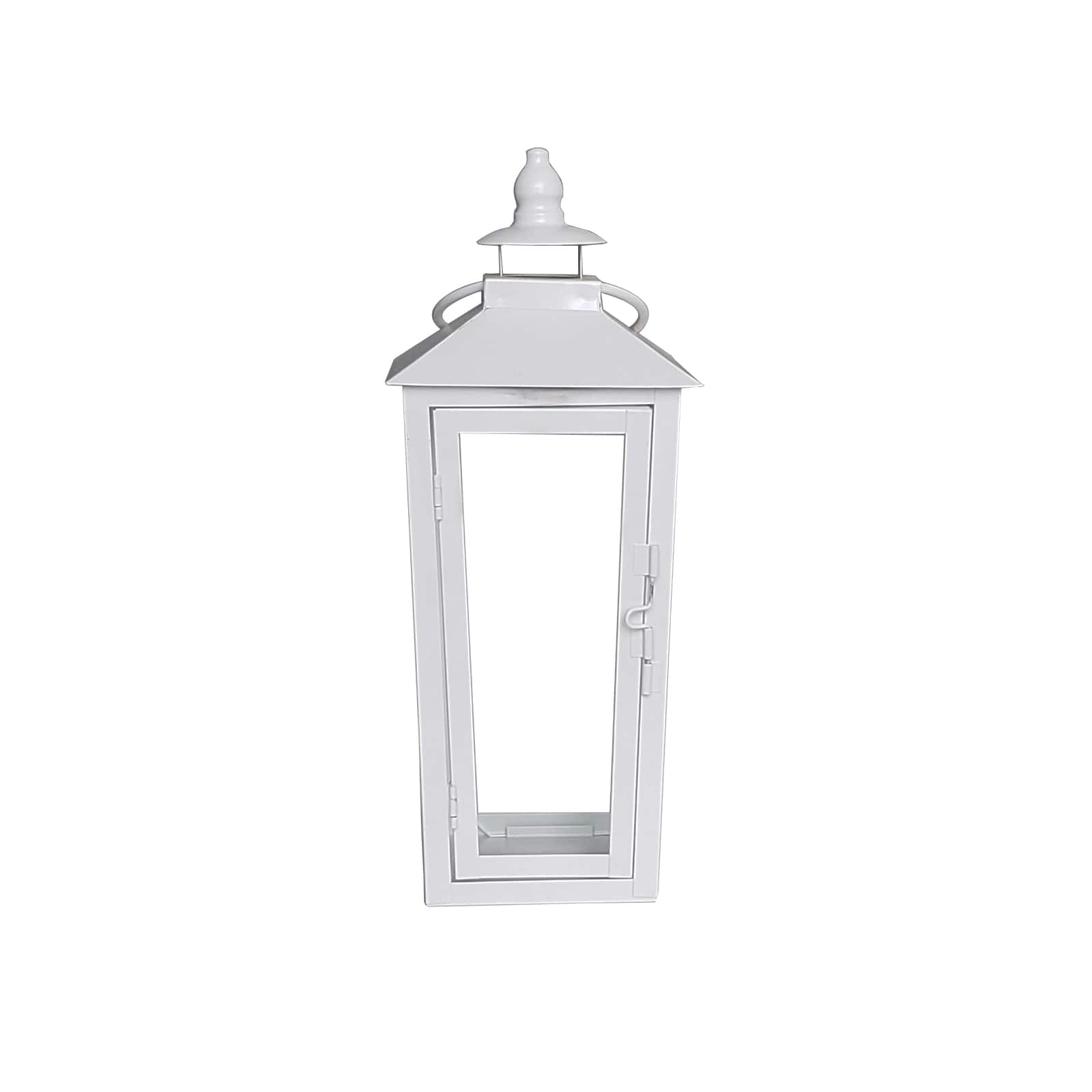 12.2" White Metal Lantern by Ashland®