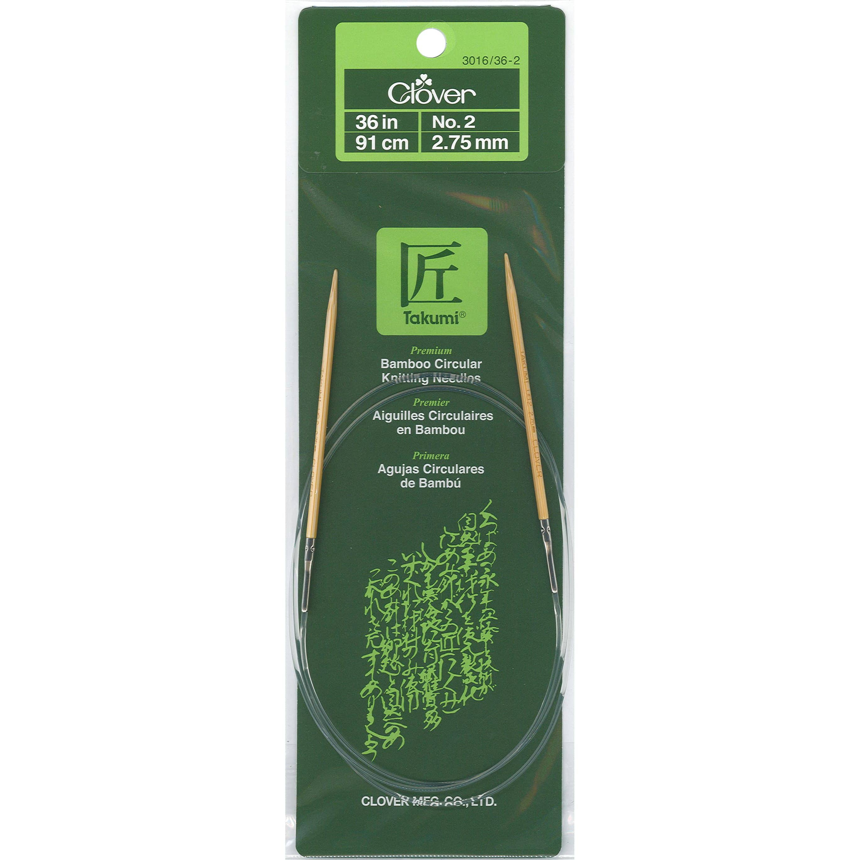 Clover Takumi&#xAE; 36&#x22; Bamboo Circular Knitting Needles