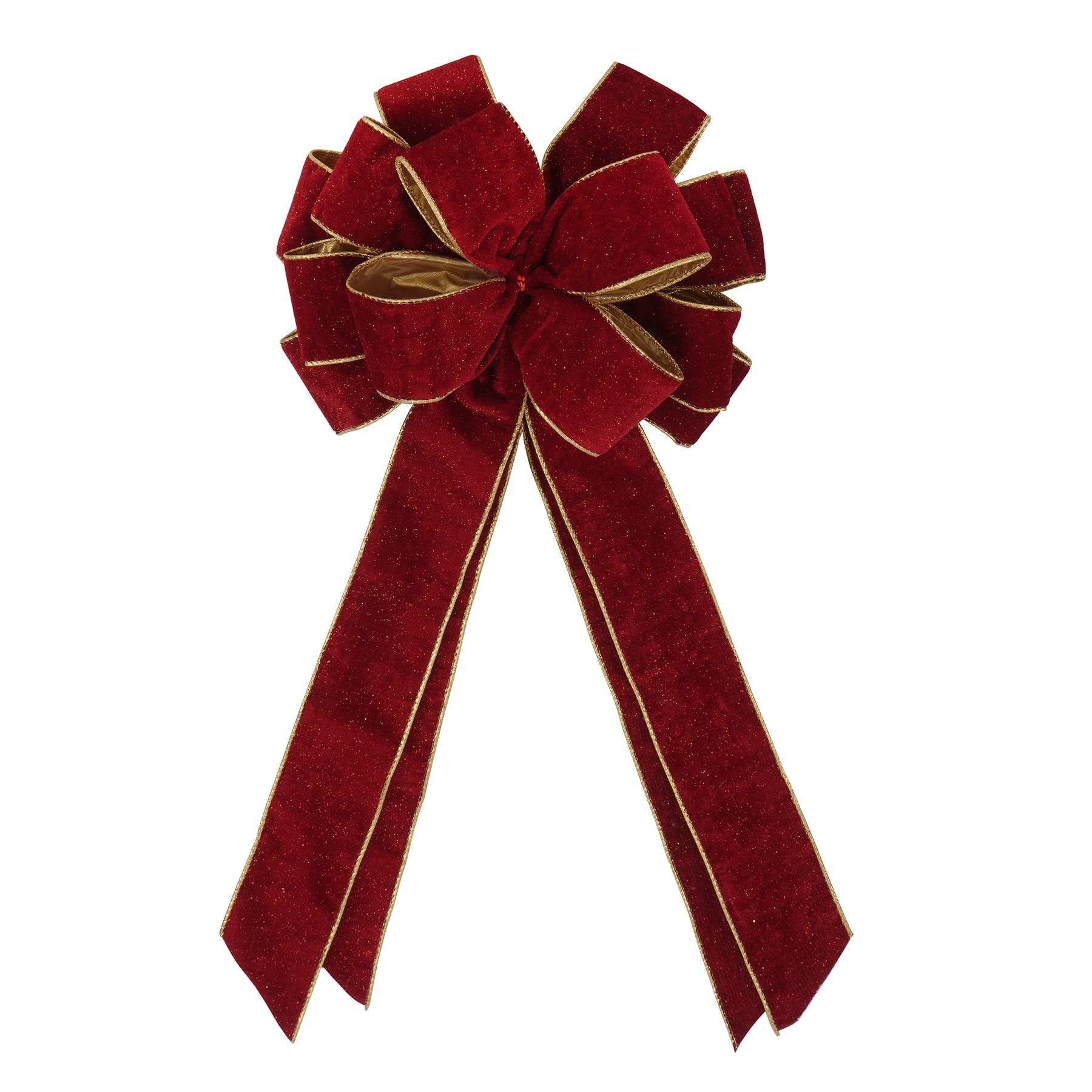 20.5&#x22; Burgundy Velvet Tree Topper Bow by Celebrate It&#x2122;