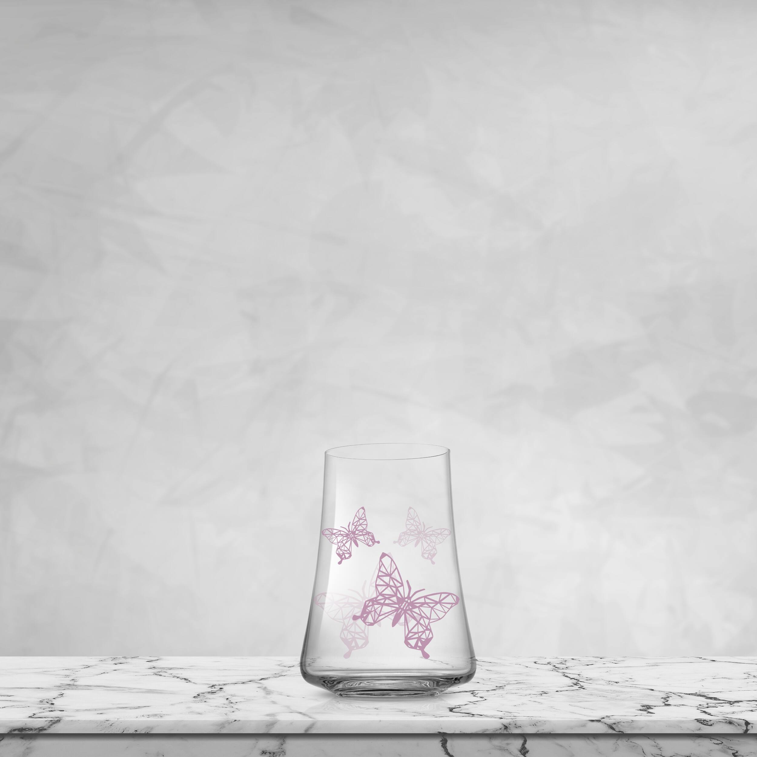 JoyJolt® 17oz. Meadow Butterfly Crystal Highball Glass Set, 2ct.