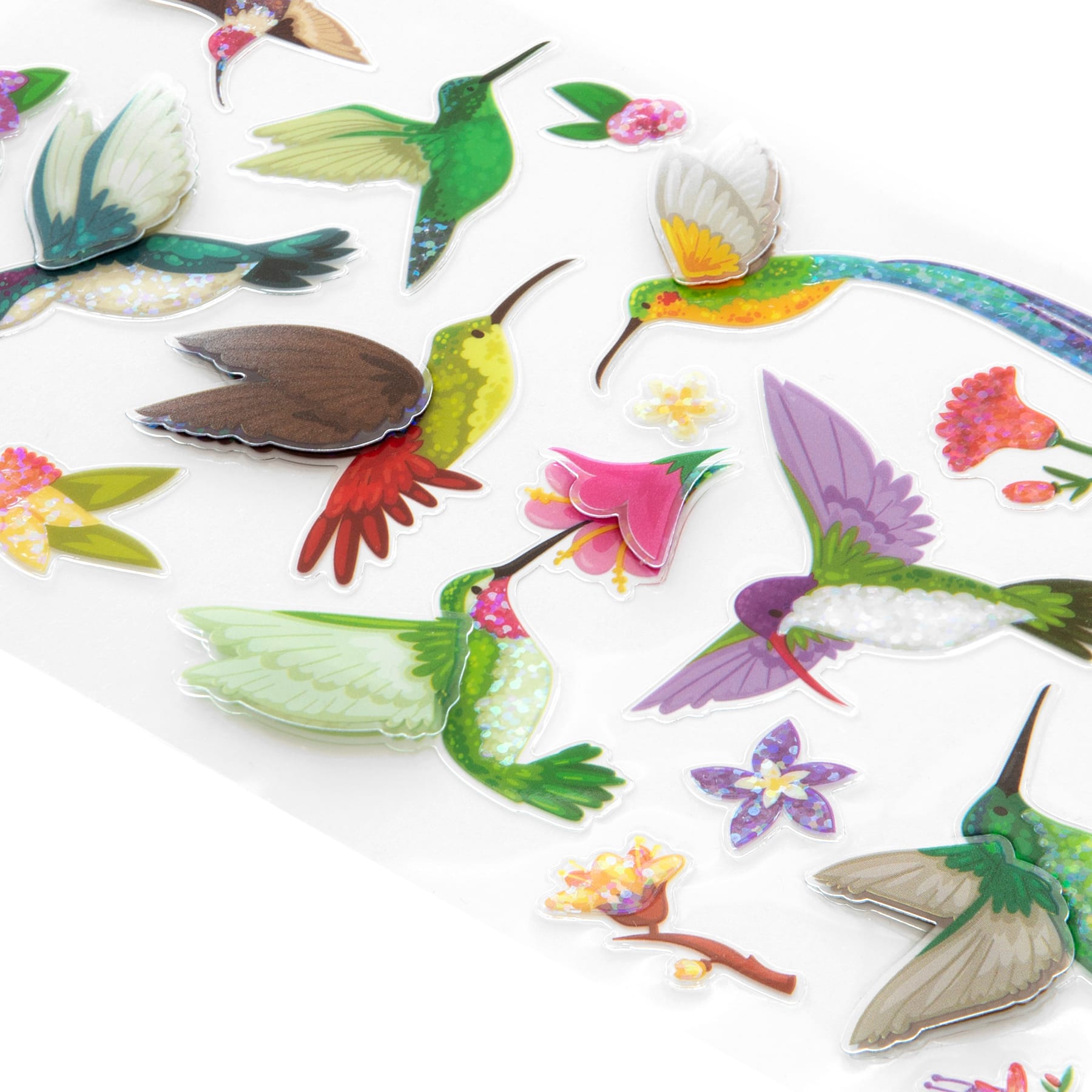 12 Pack: Glitter Hummingbirds Dimensional Stickers by Recollections™