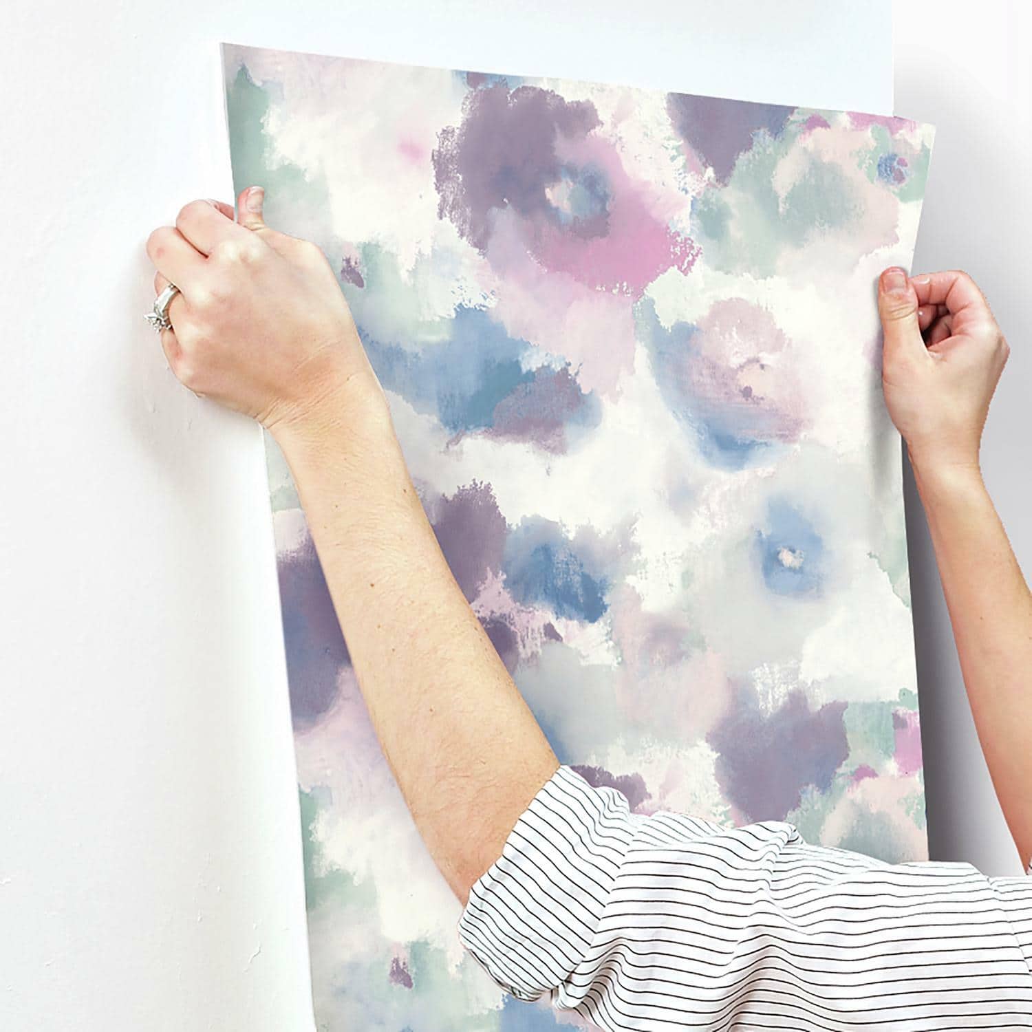 RoomMates Impressionist Floral Peel &#x26; Stick Wallpaper