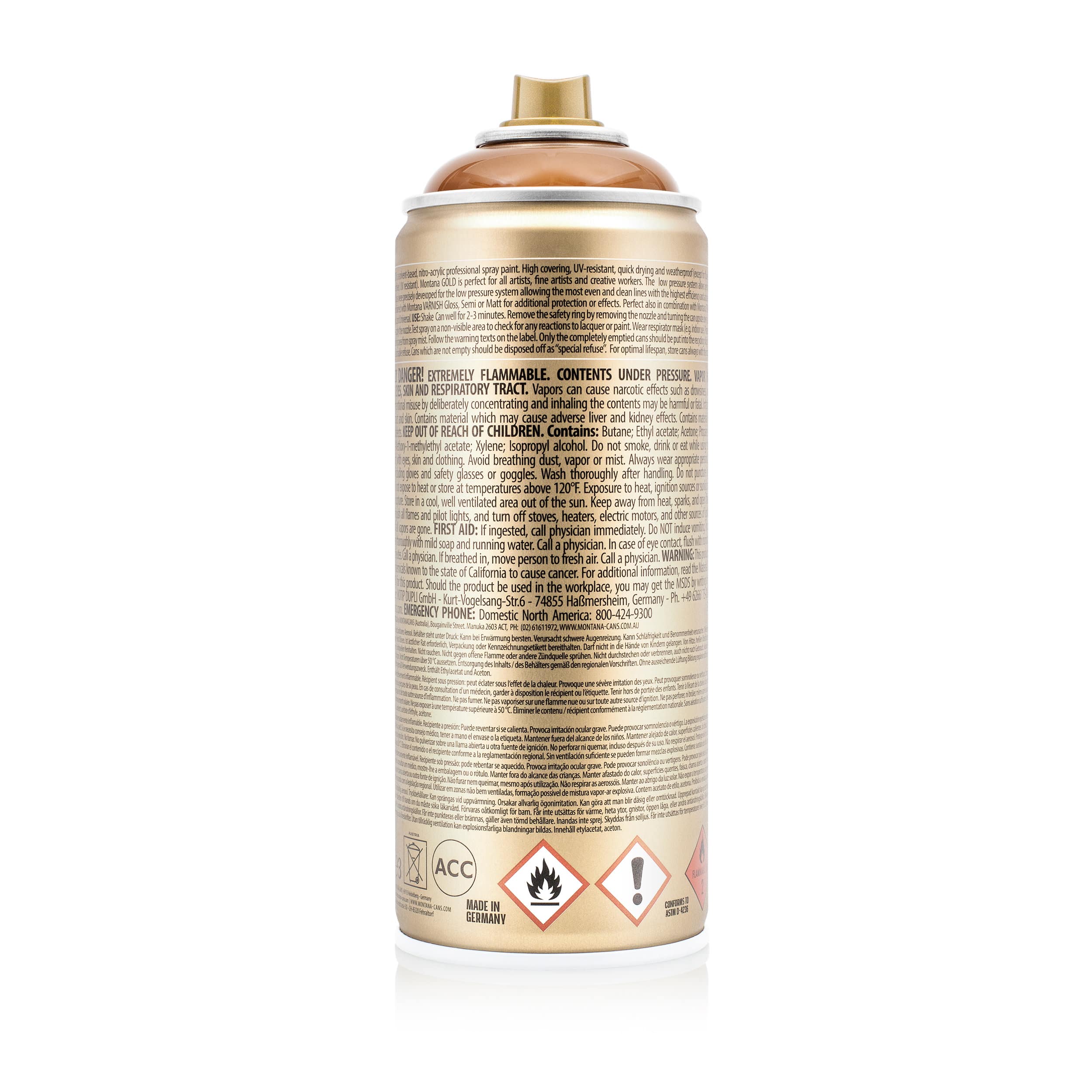 Montana&#x2122; Cans GOLD Transparent Spray Paint, 400mL