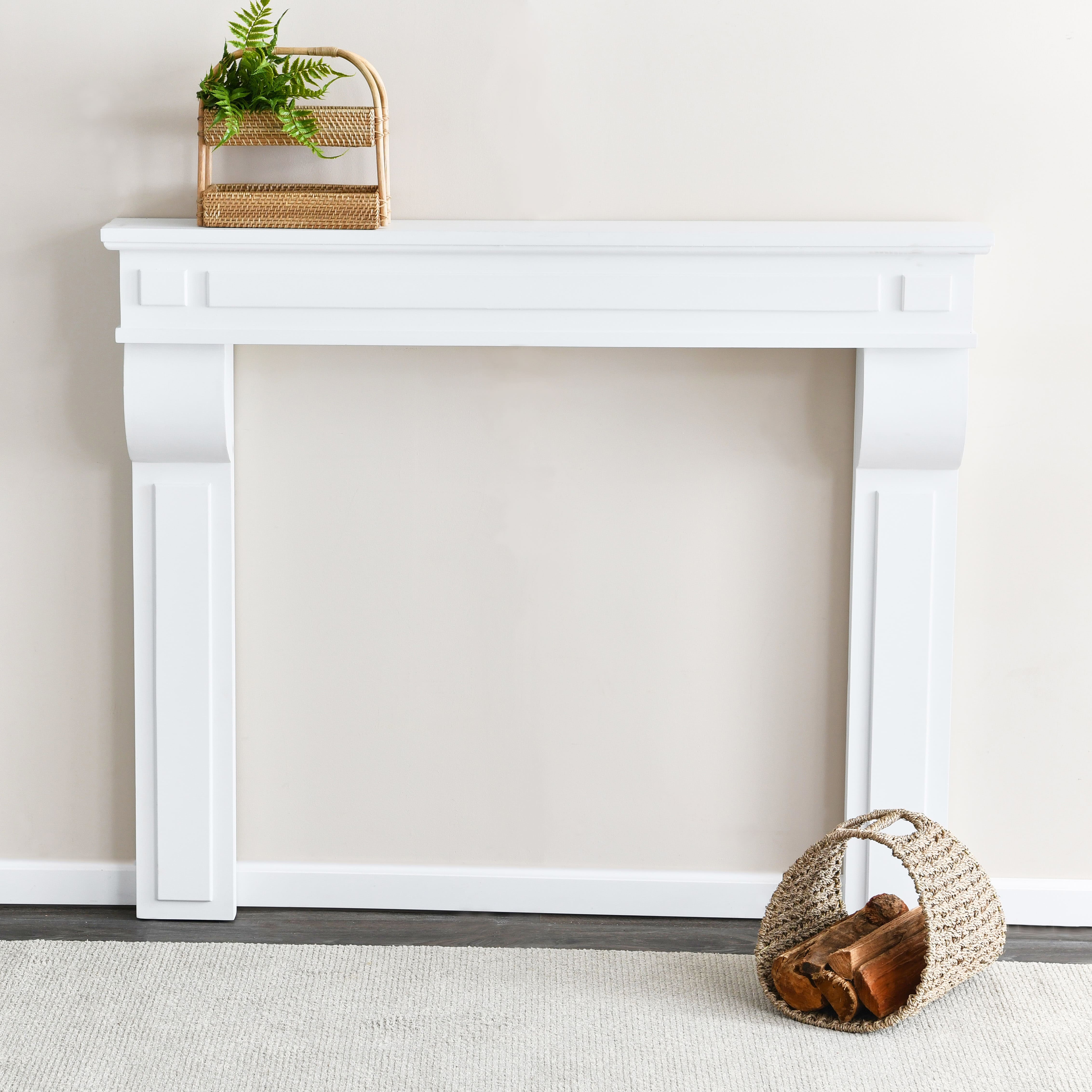 Hello Honey® 5ft. Decorative Lodge Fireplace Mantel