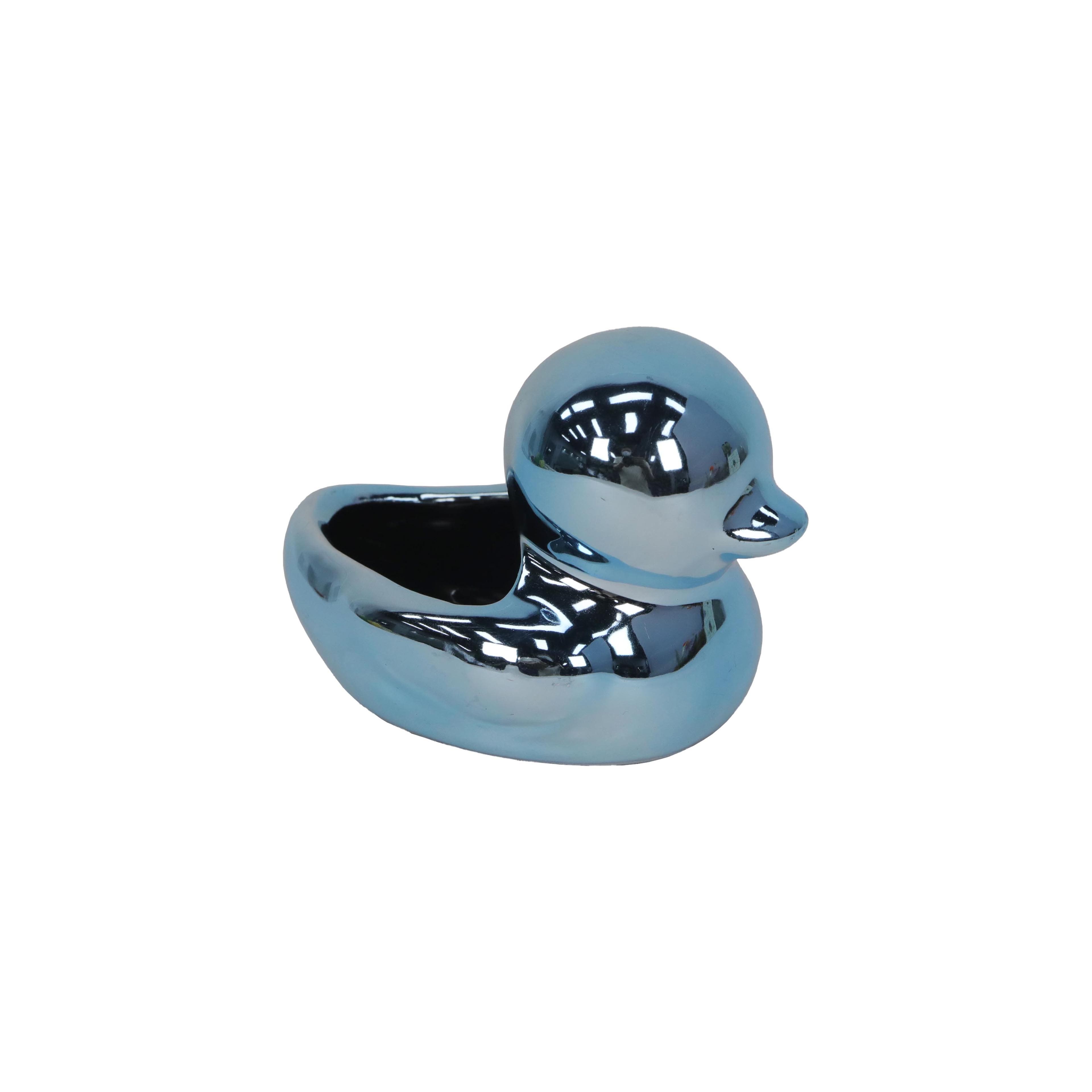 Canard d&#xE9;coratif de table en c&#xE9;ramique m&#xE9;tallique de 9,6 cm d&#x2019;Ashland
