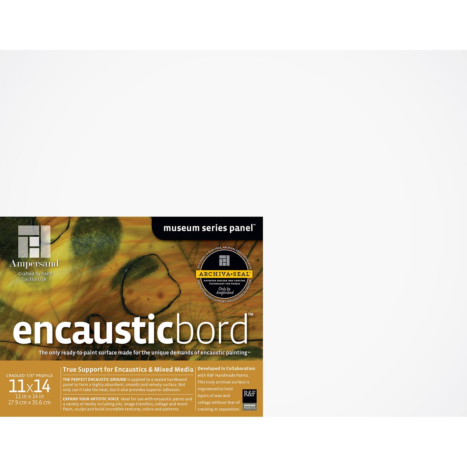 Ampersand™ Encausticbord™ Cradled 7/8" Panel Wood & Hardboard Panels