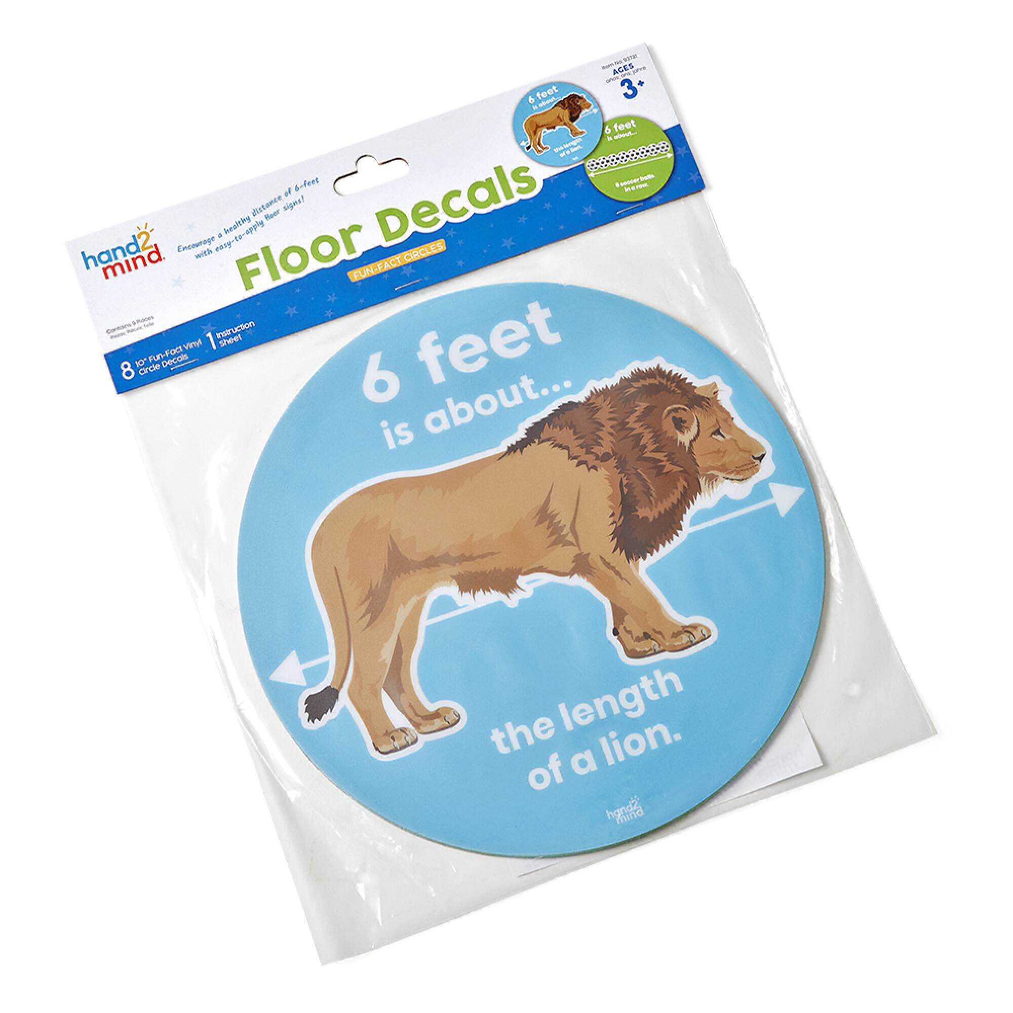 Hand2mind® Social Distance Circles Floor Decals, 8ct.