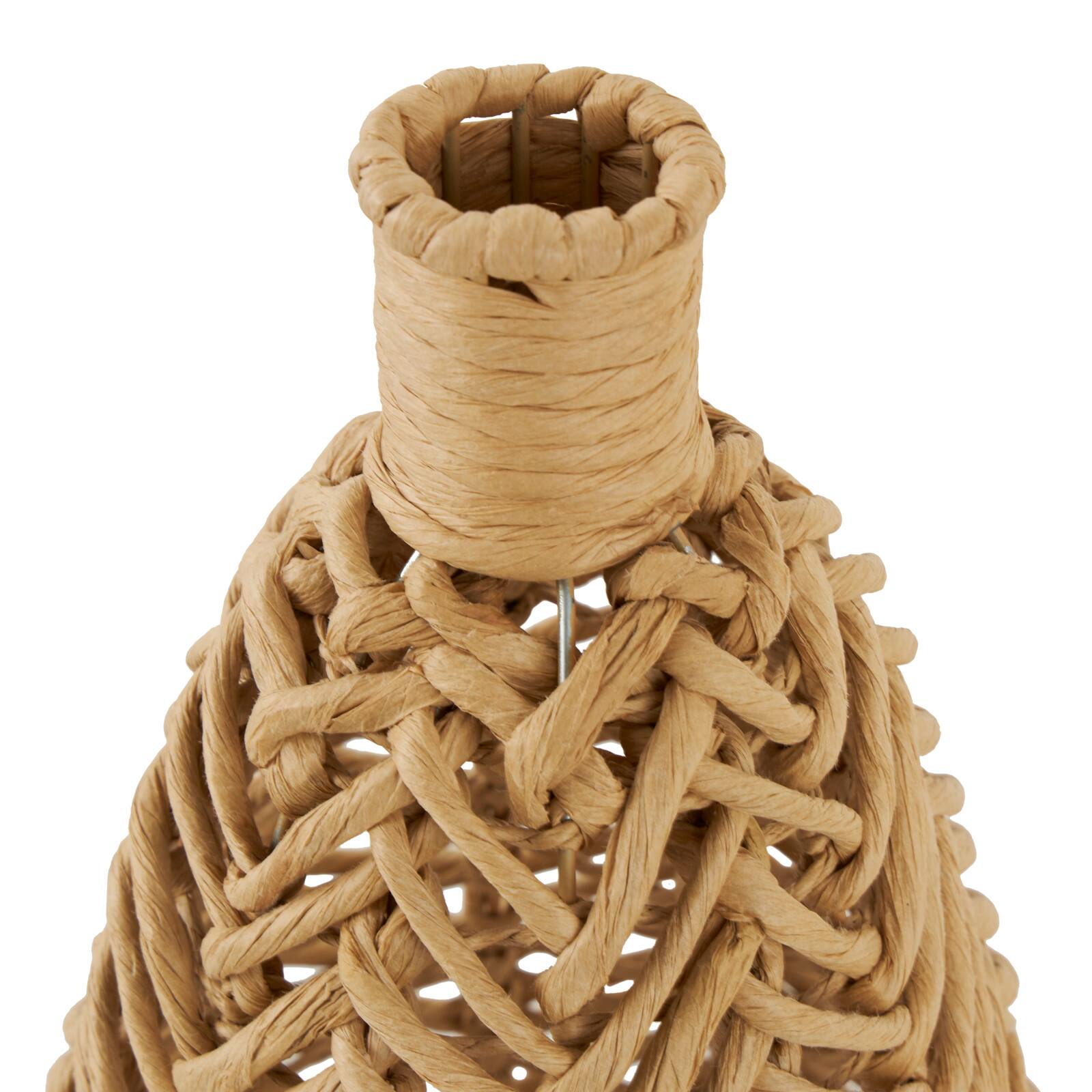 17&#x22; Brown Seagrass Handmade Woven Vase