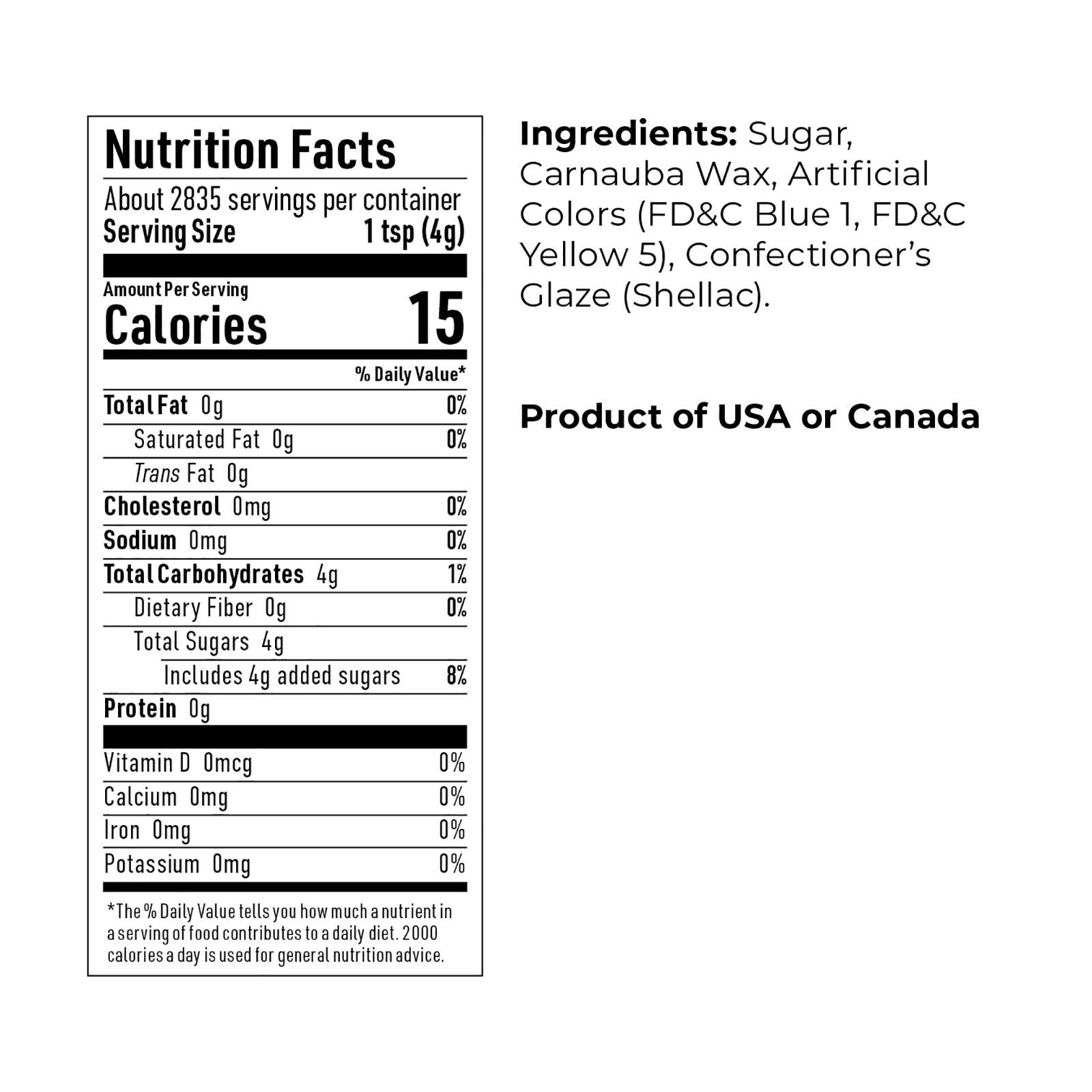 AC Food Crafting 15 Mesh Bulk Polished Sanding Sugar Sprinkles, 50lb.