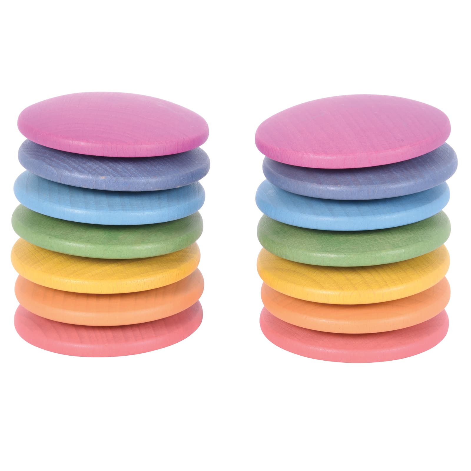TickiT&#xAE; Rainbow Wooden Discs Set