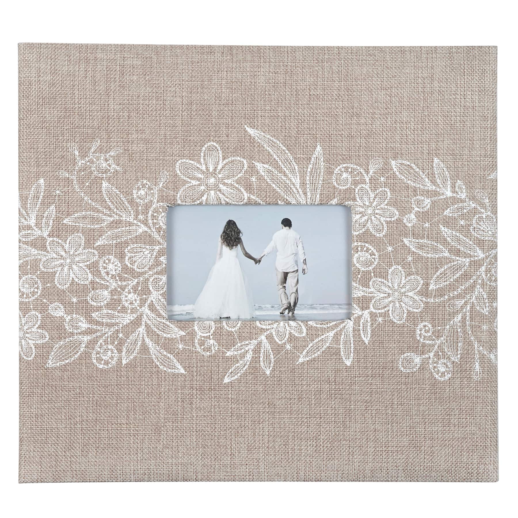 6 Pack: Floral Burlap Scrapbook Album by Recollections™