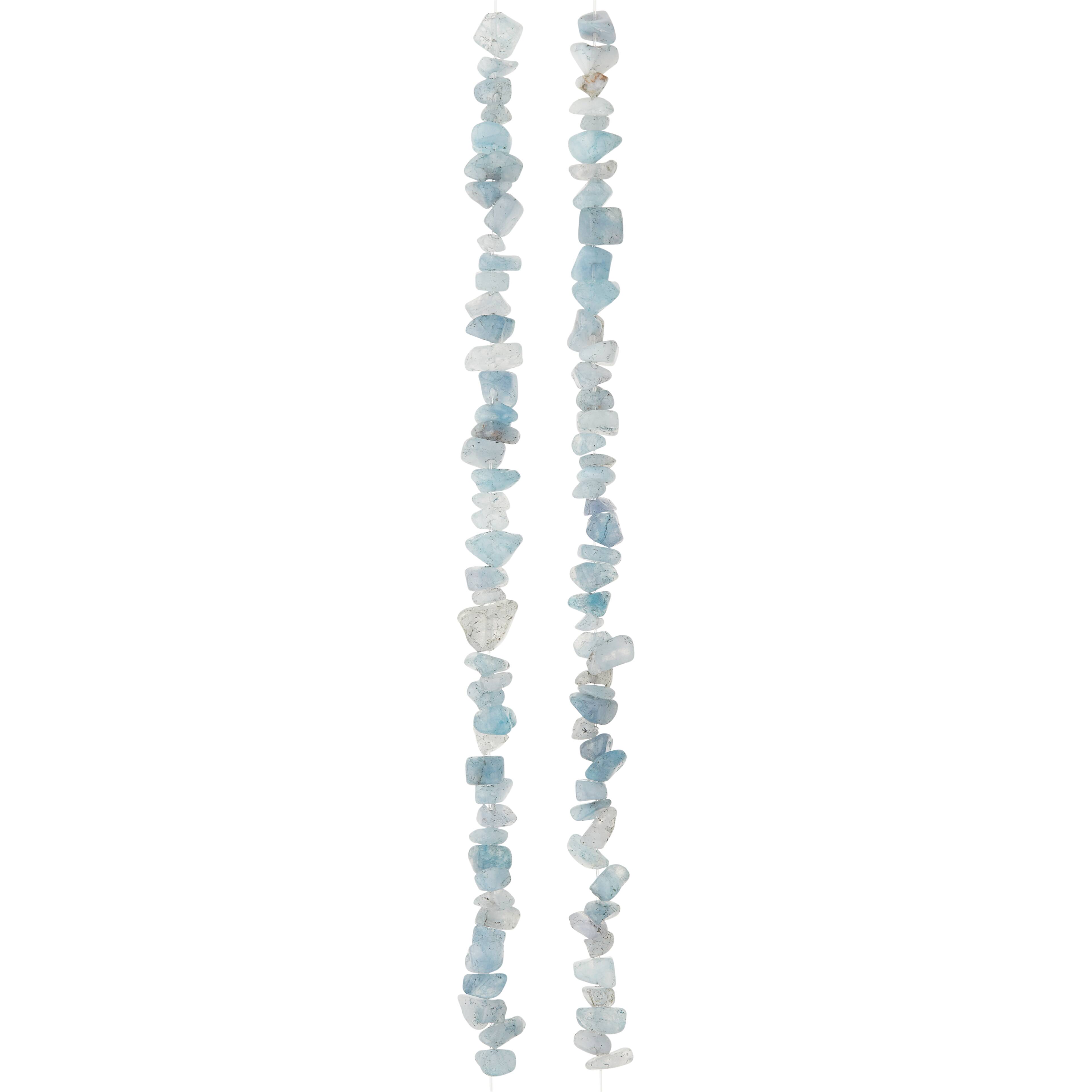 12 Packs: 2 ct. (24 total) Aquamarine Chip Beads by Bead Landing™