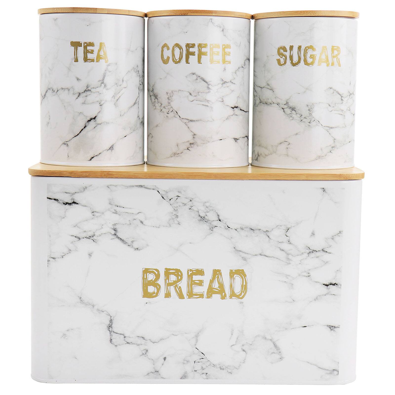 MegaChef Marble Iron Canister Set