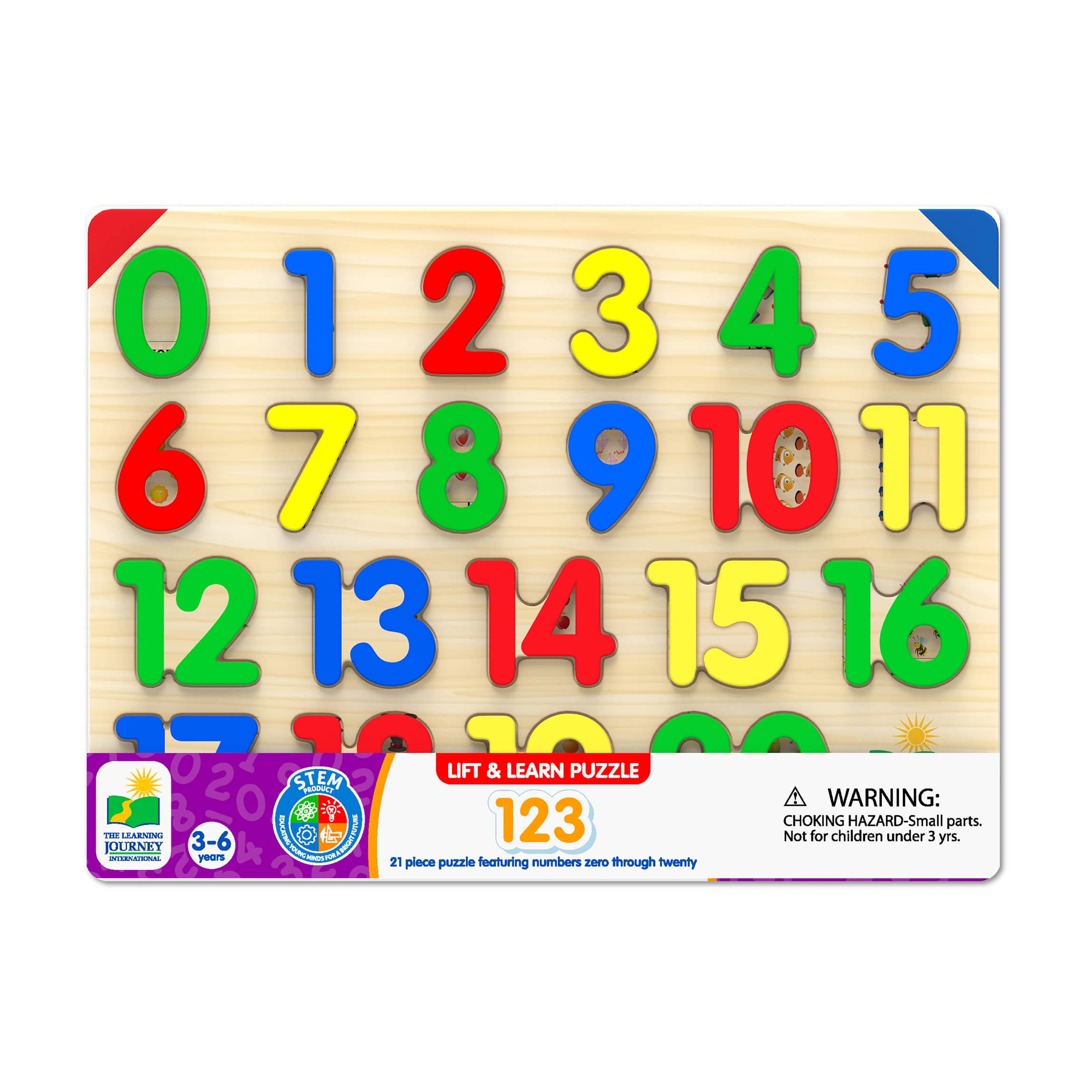 Lift &#x26; Learn Puzzle - 123: 21 Pcs