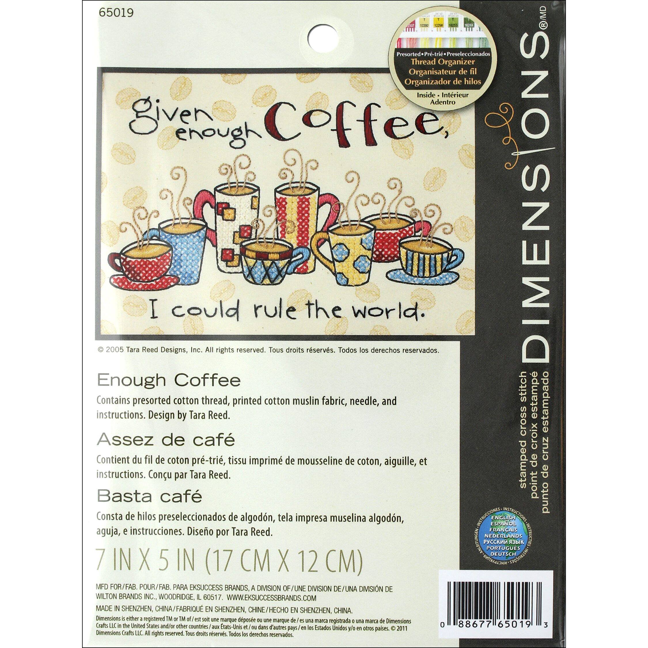 Dimensions Enough Coffee Cross Stitch Kit