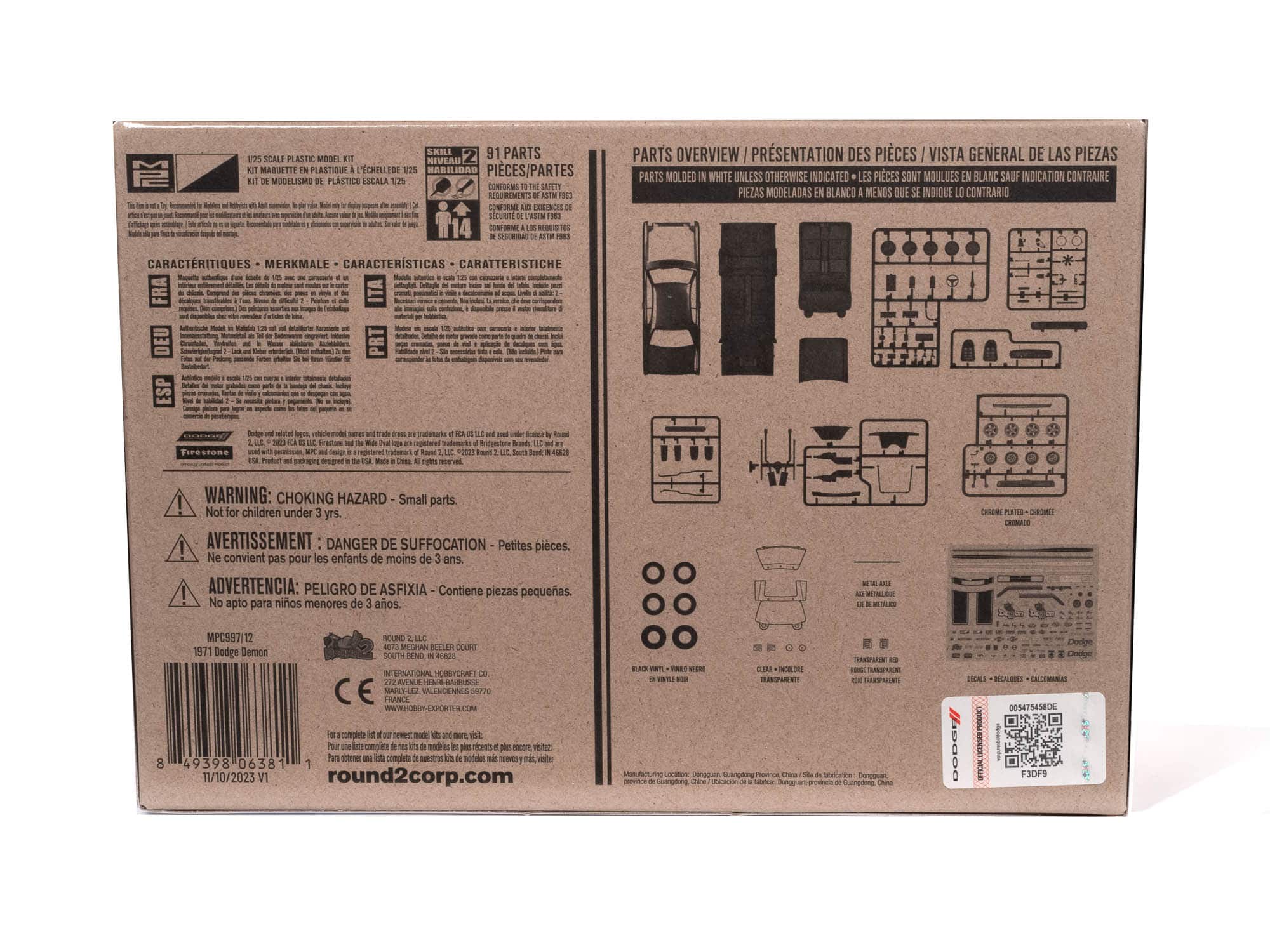 MPC® 1971 Dodge Demon 1:25 Scale Model Kit