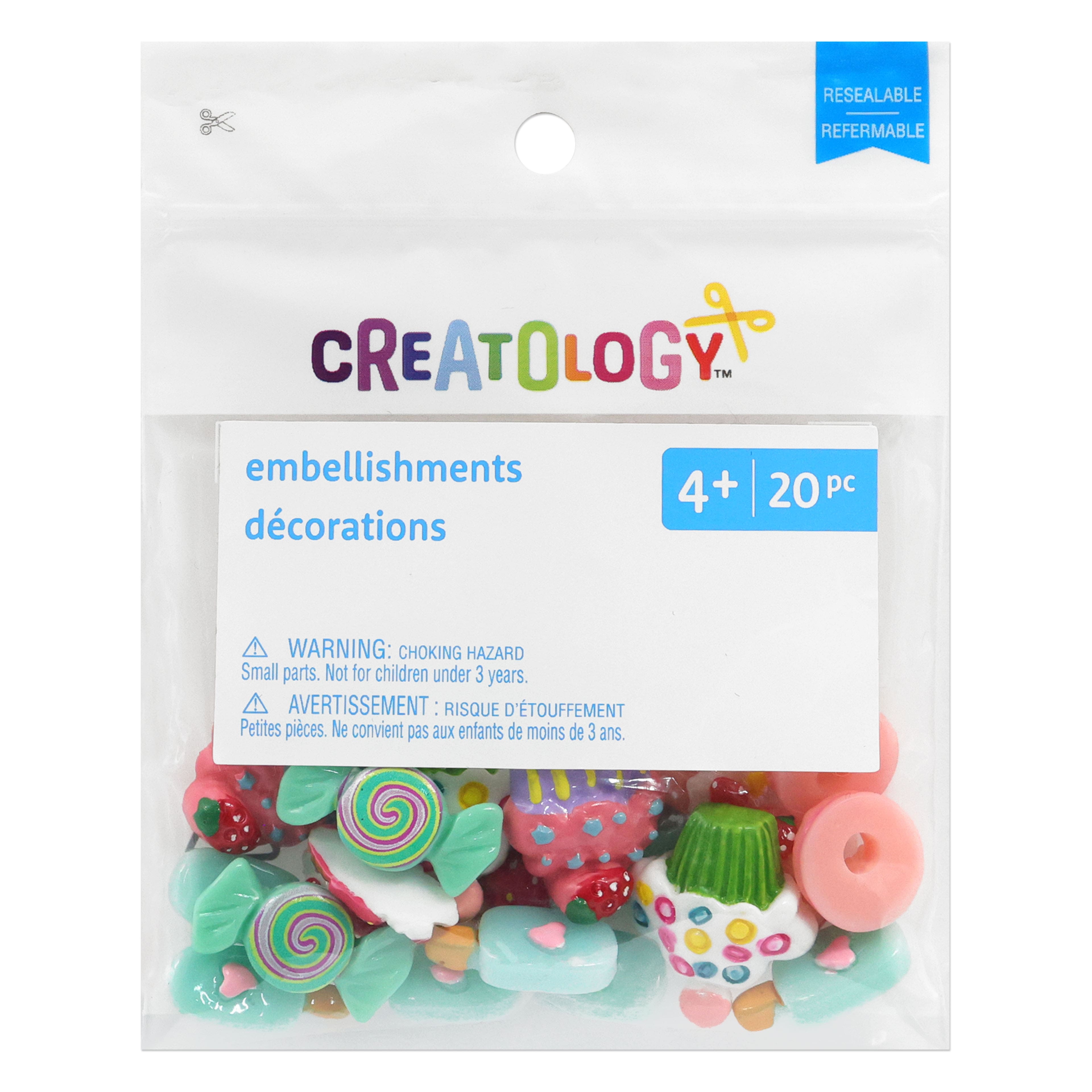 12 Packs: 20 ct. (240 total) Mixed Sweet Treat Embellishments by Creatology&#x2122;