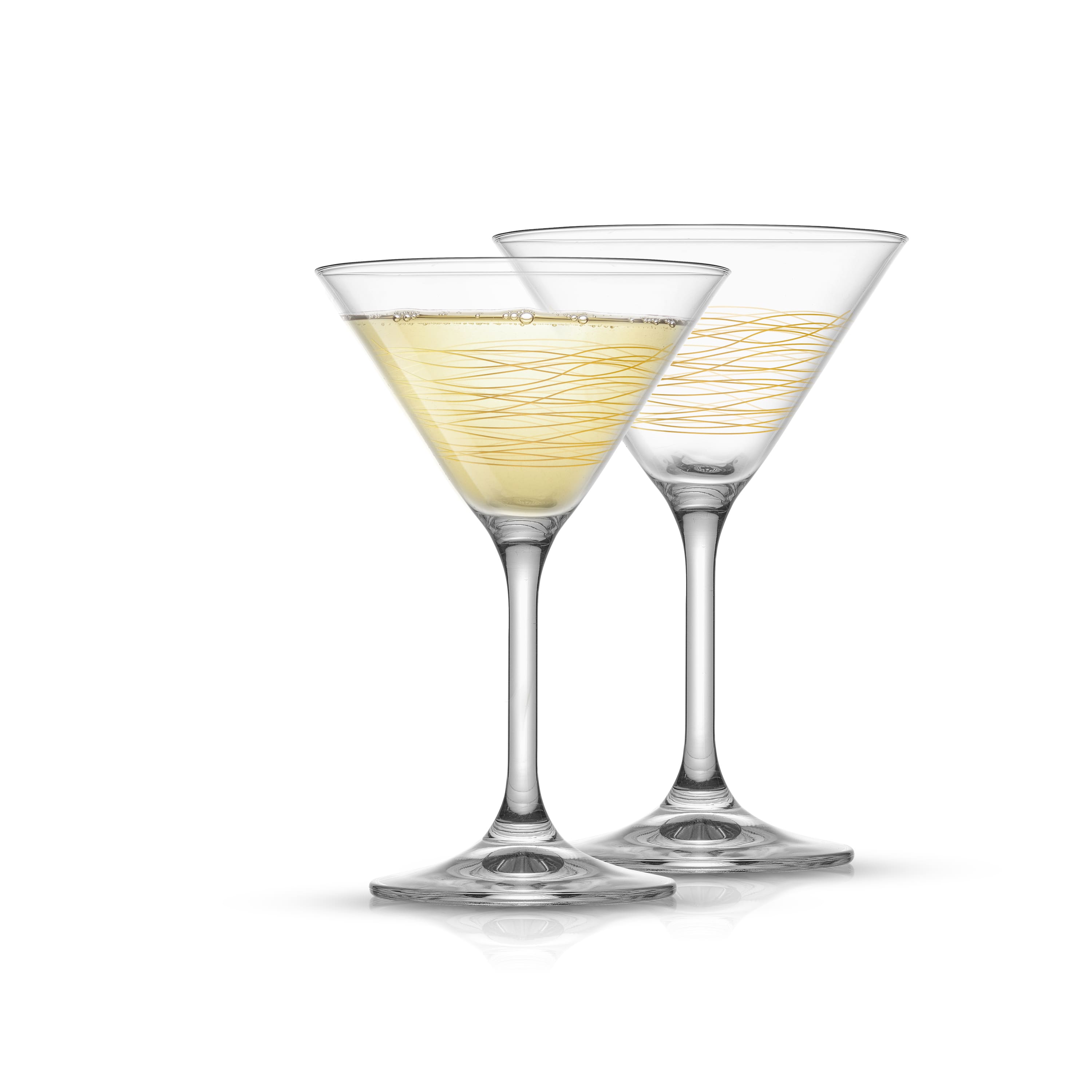 JoyJolt&#xAE; Golden Royale 6.5oz. Crystal Martini Glasses, 2ct.